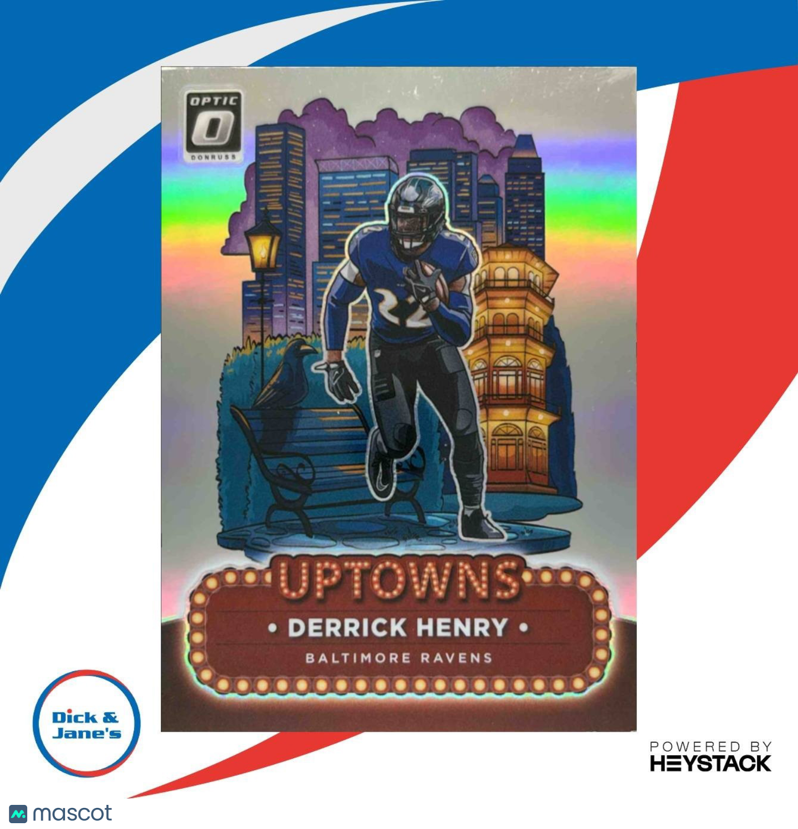 2024 Panini Donruss Optic Derrick Henry Uptowns #18 SSP Baltimore Ravens - Sports Cards