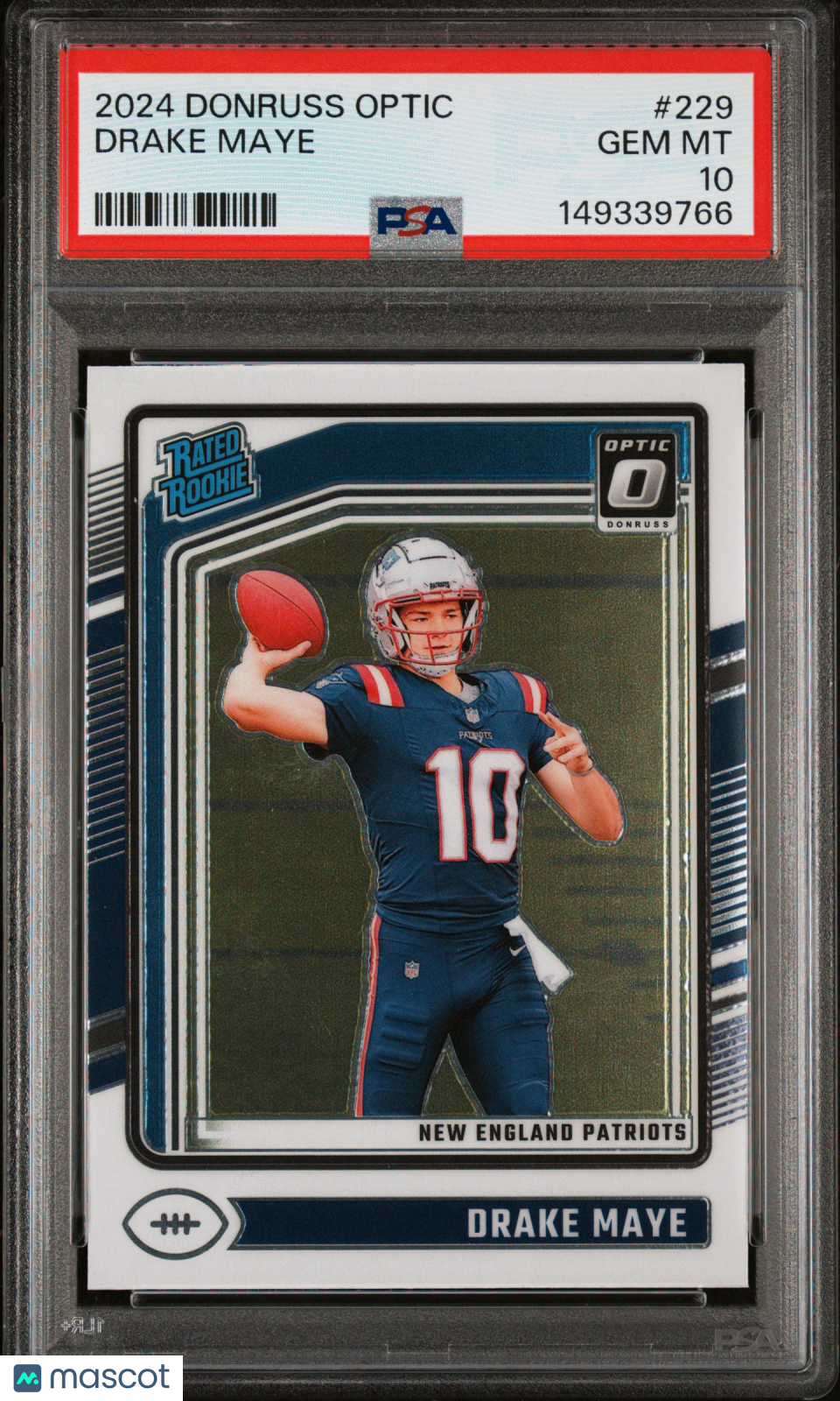 2024 Panini Donruss Optic Drake Maye #229 PSA 10 - Graded Sports Cards