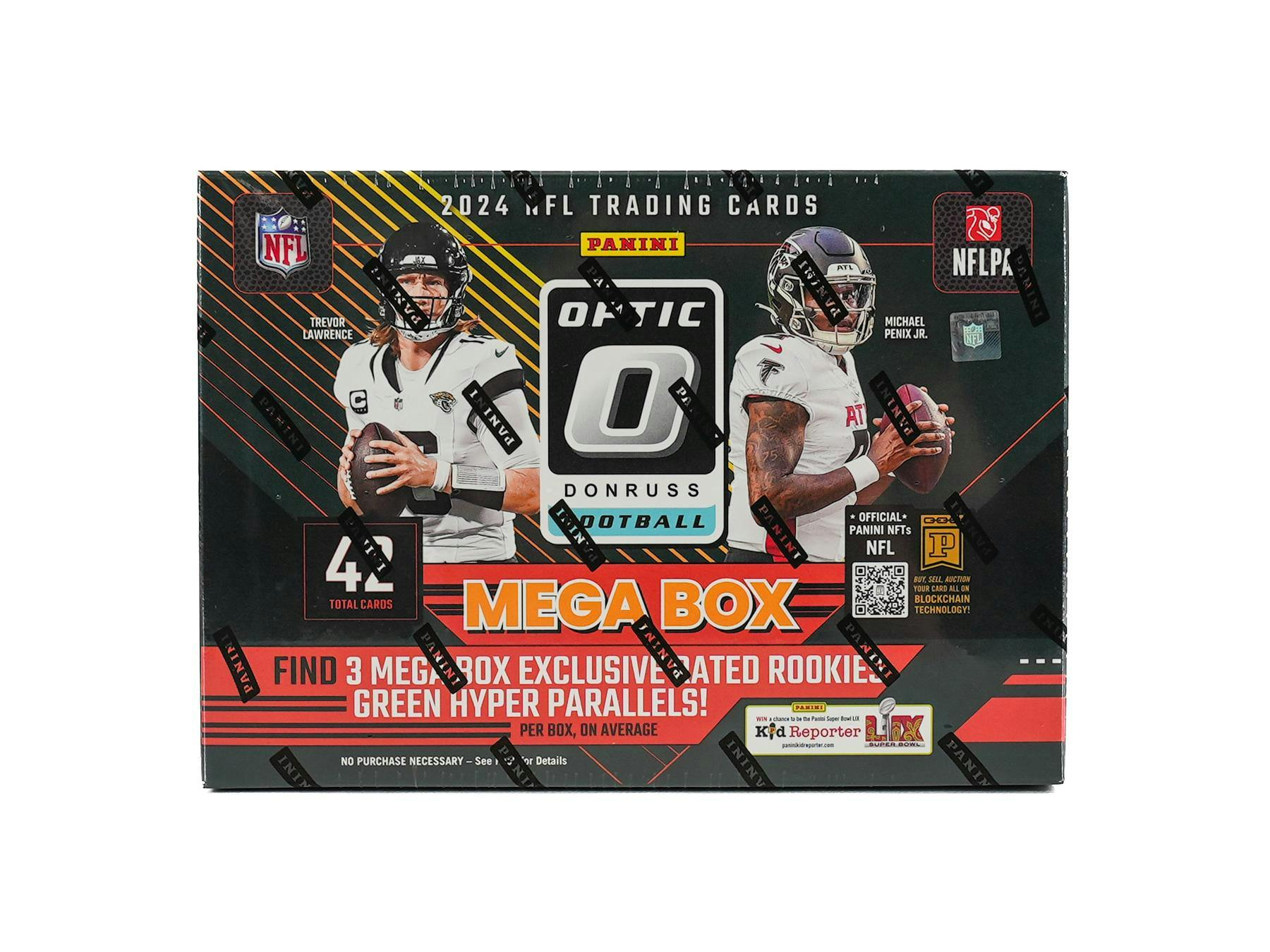 2024 Panini Donruss Optic Football Mega Box (Green Hyper Parallels!) (1 Auto or Mem) - NFL Mega Box