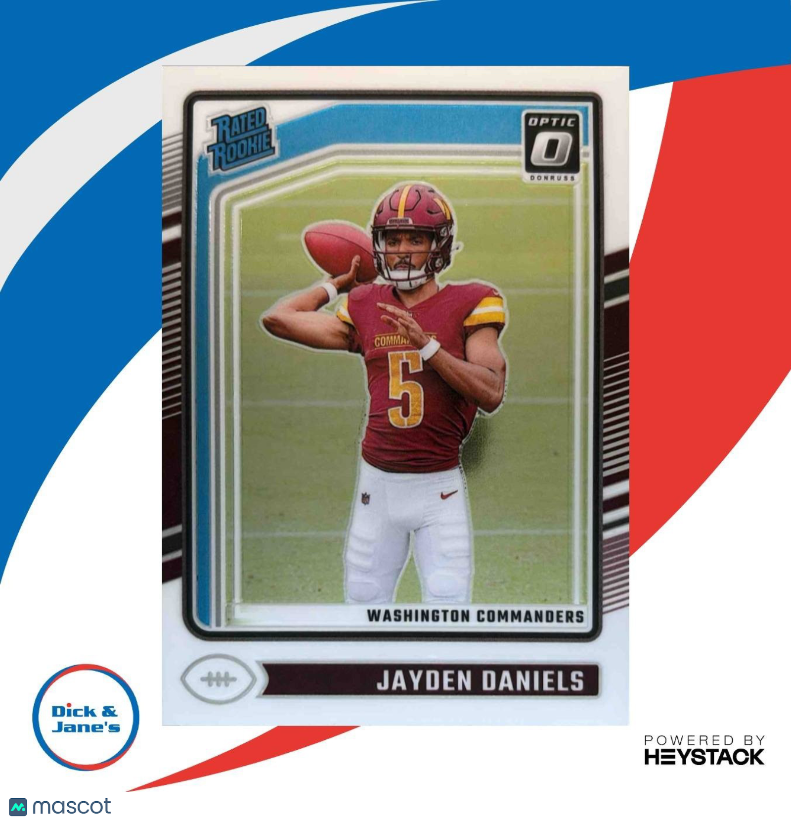 2024 Panini Donruss Optic Jayden Daniels #248 Rated Rookie Washington Commanders - Sports Cards