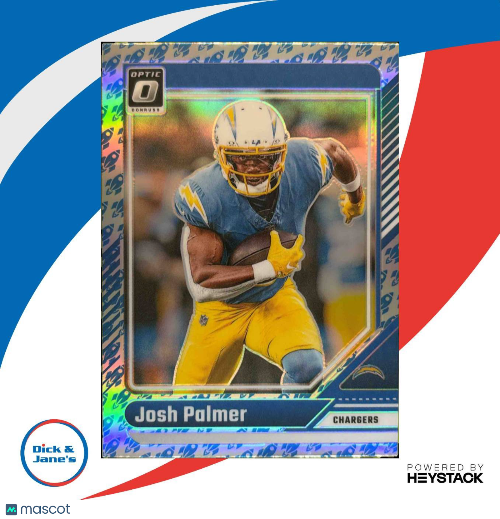 2024 Panini Donruss Optic Josh Palmer Rocket #109 Los Angeles Chargers Sports Cards