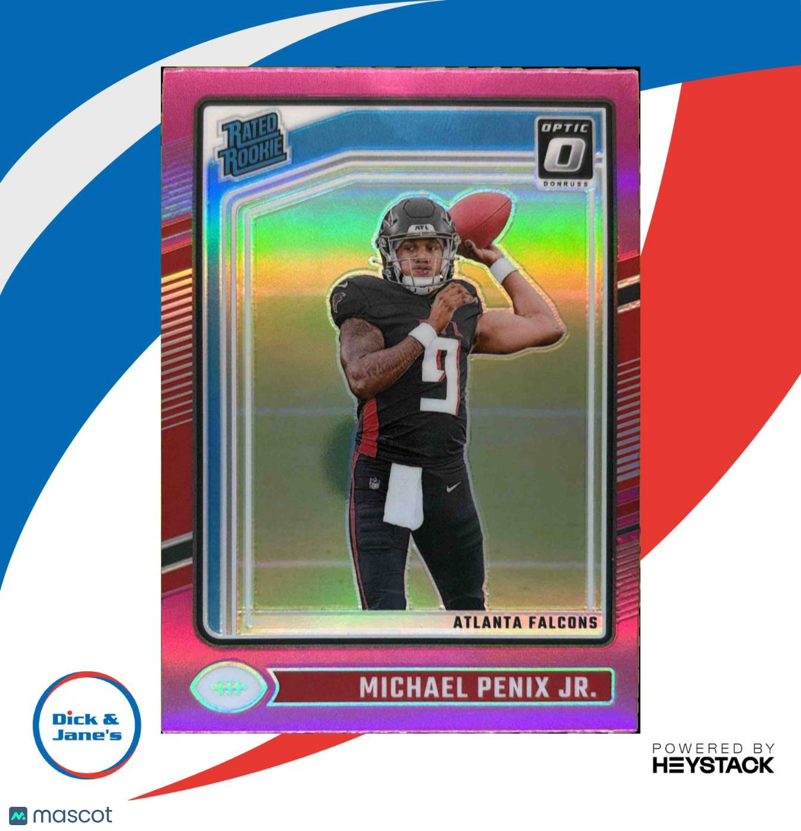 2024 Panini Donruss Optic Michael Penix Pink #279 Rated Rookie Atlanta Falcons Sports Cards