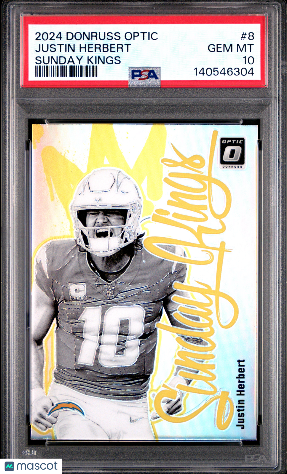 2024 Panini Donruss Optic Sunday Kings Justin Herbert #8 PSA 10 - Graded Sports Cards
