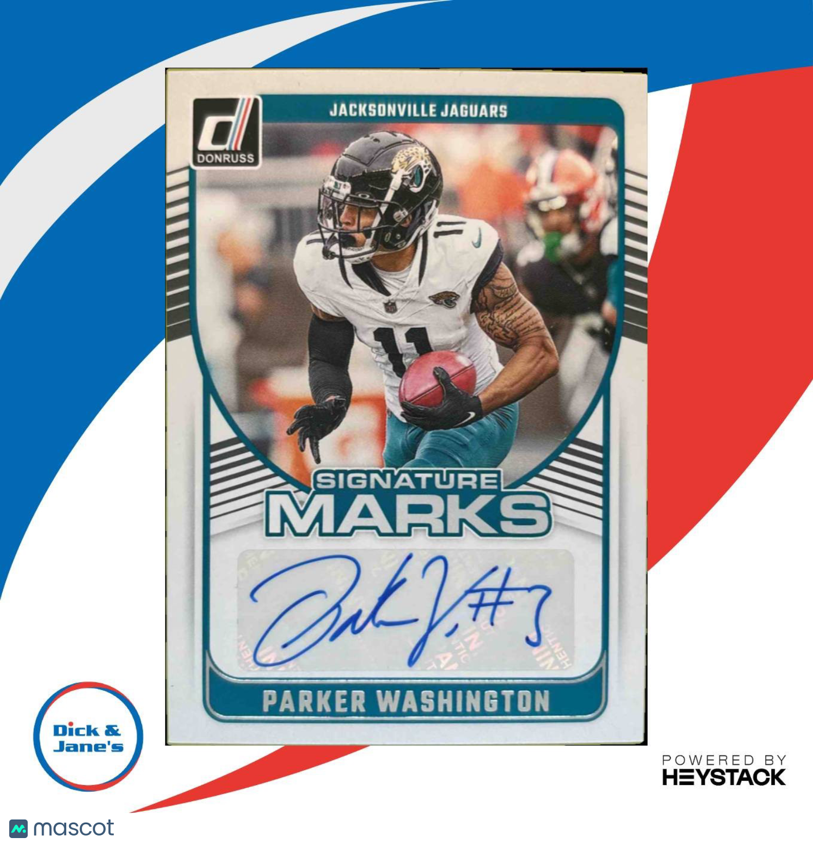 2024 Panini Donruss Parker Washington Signature Marks Auto Jacksonville Jaguars - Sports Cards