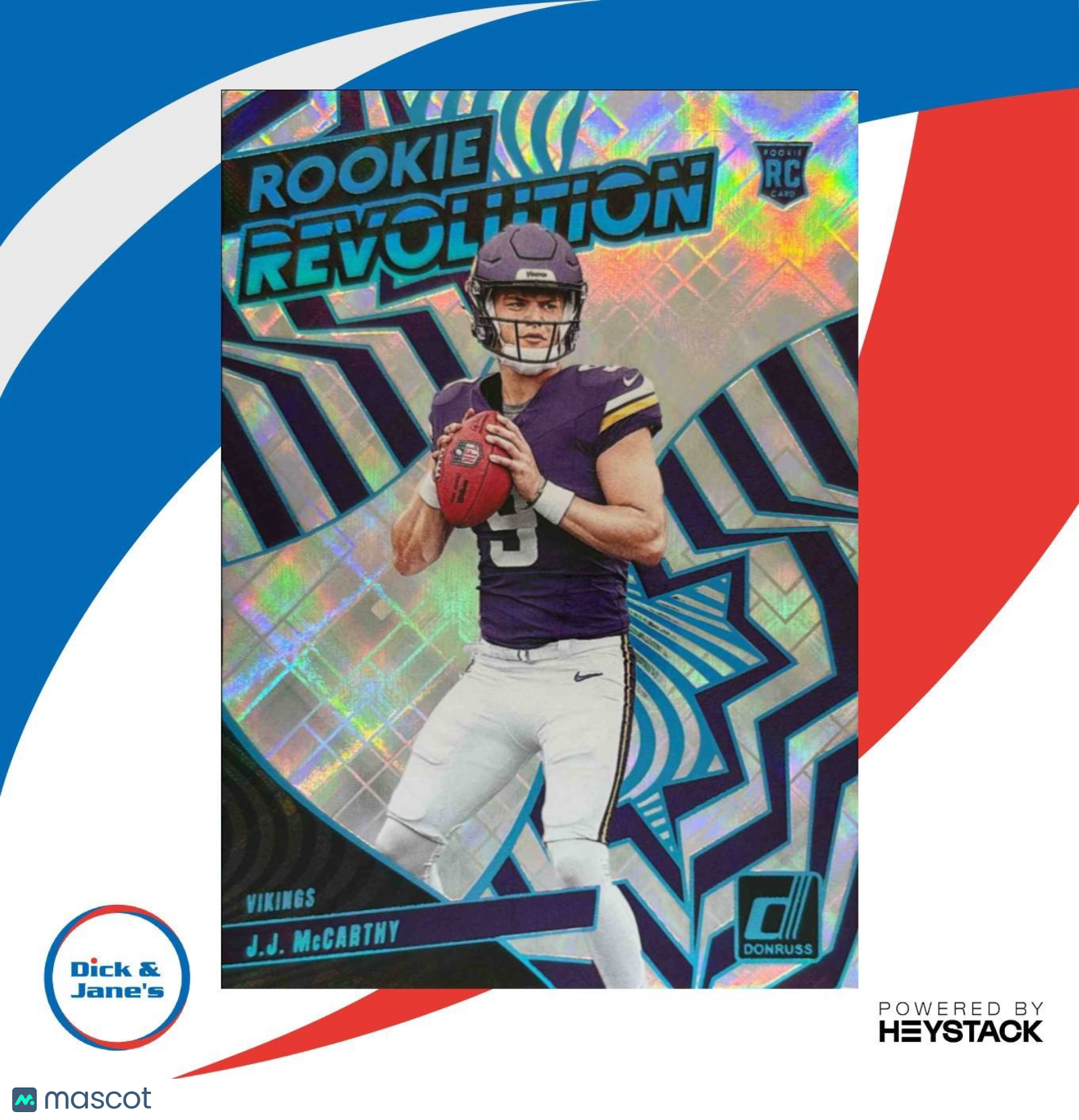 2024 Panini Donruss Rookie Revolution Cosmic J.J. McCarthy /100 #3 RC Vikings - Sports Cards