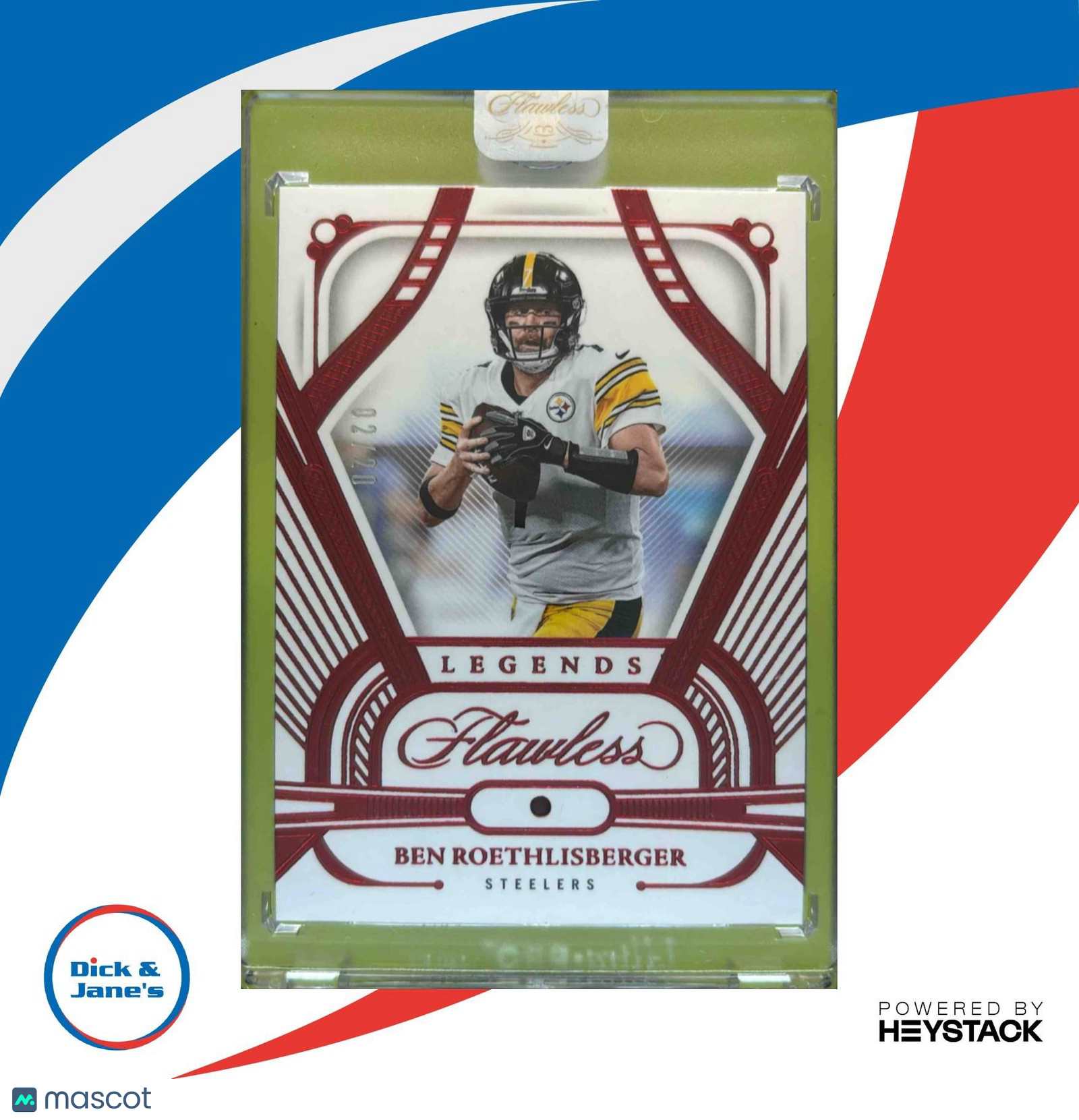 2024 Panini Flawless Ben Roethlisberger Legends Ruby /20 #73 Pittsburgh Steelers - Sports Cards