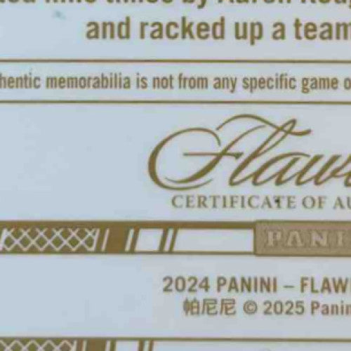 2024 Panini Flawless Breece Hall Patch Auto Bronze 5/6 #42 MEM New York Jets - Sports Cards