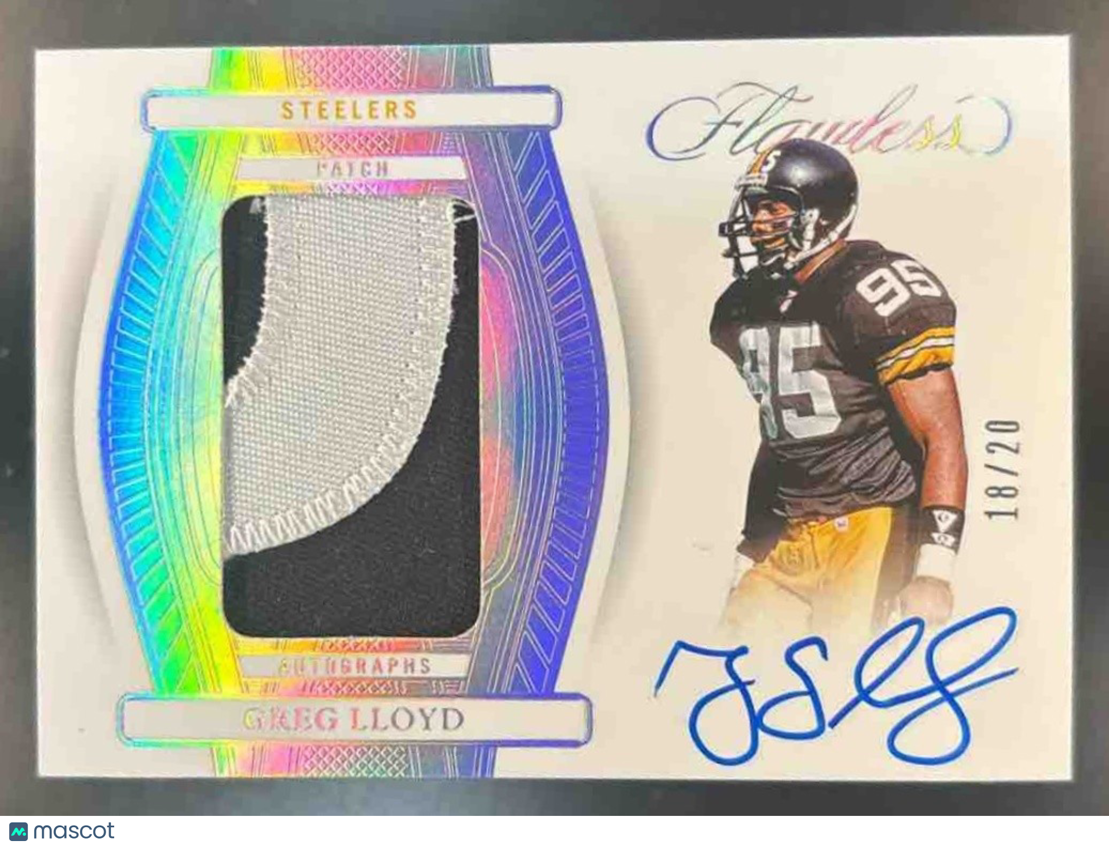 2024 Panini Flawless Greg Lloyd Patch Auto /25 #PA-GLD MEM Pittsburgh Steelers - Sports Cards