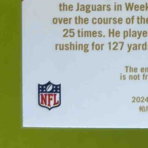 2024 Panini Flawless Josh Jacobs Patch MEM Sapphire 7/10 Green Bay Packers - Sports Cards