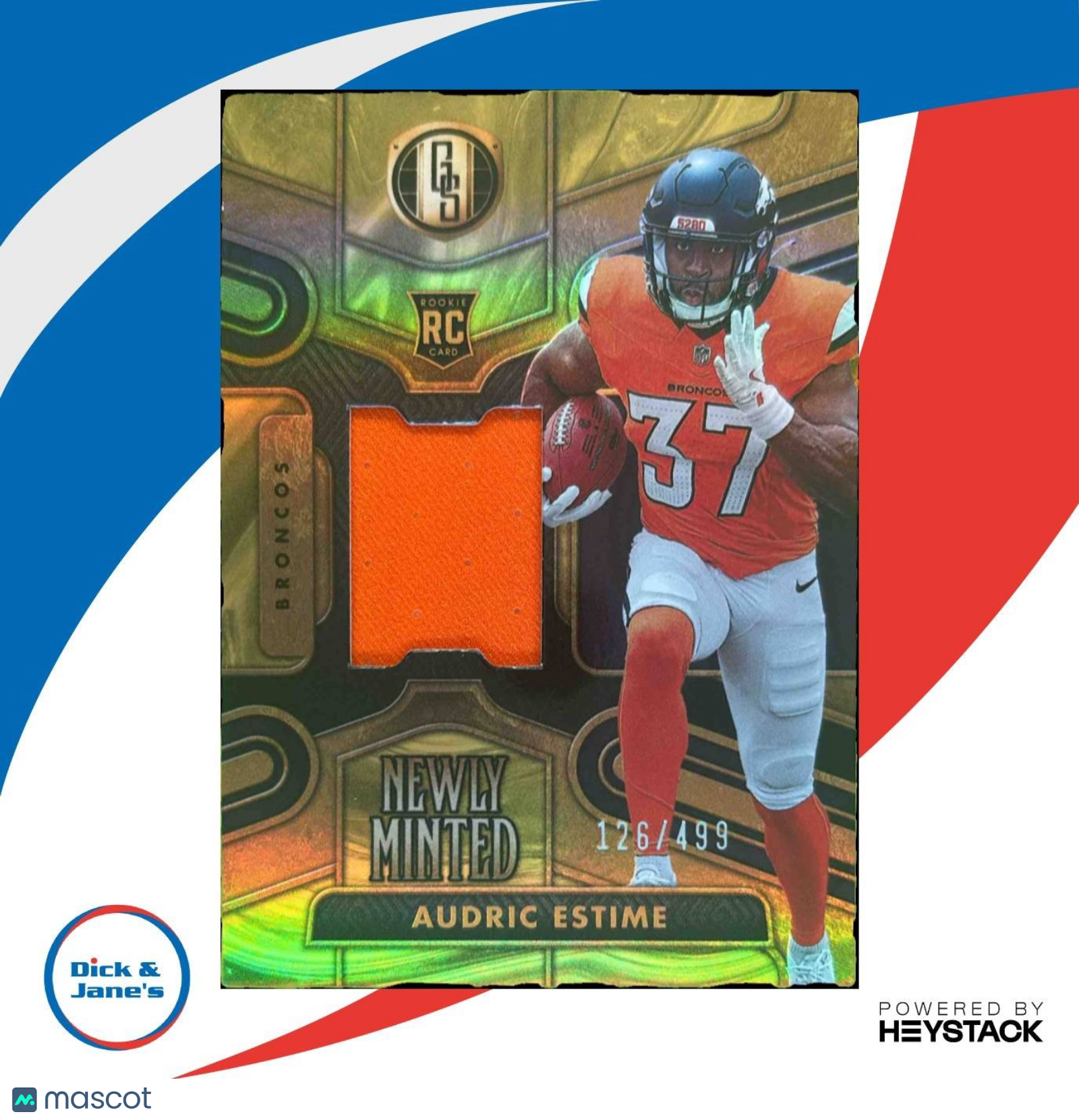 2024 Panini Gold Standard Audric Estime Newly Minted /499 MEM Denver Broncos - Sports Cards