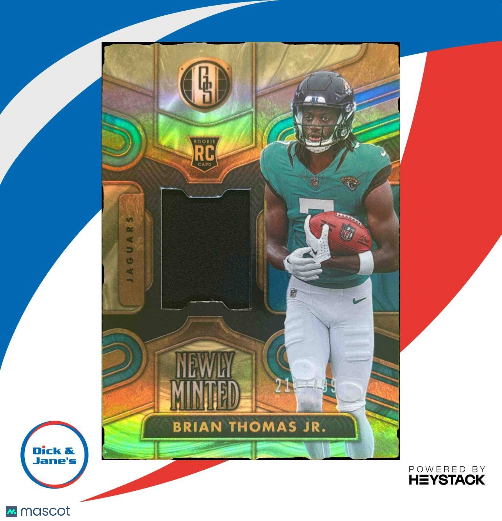 2024 Panini Gold Standard Brian Thomas Jr. Newly Minted Patch /499 RC Jaguars - Sports Cards