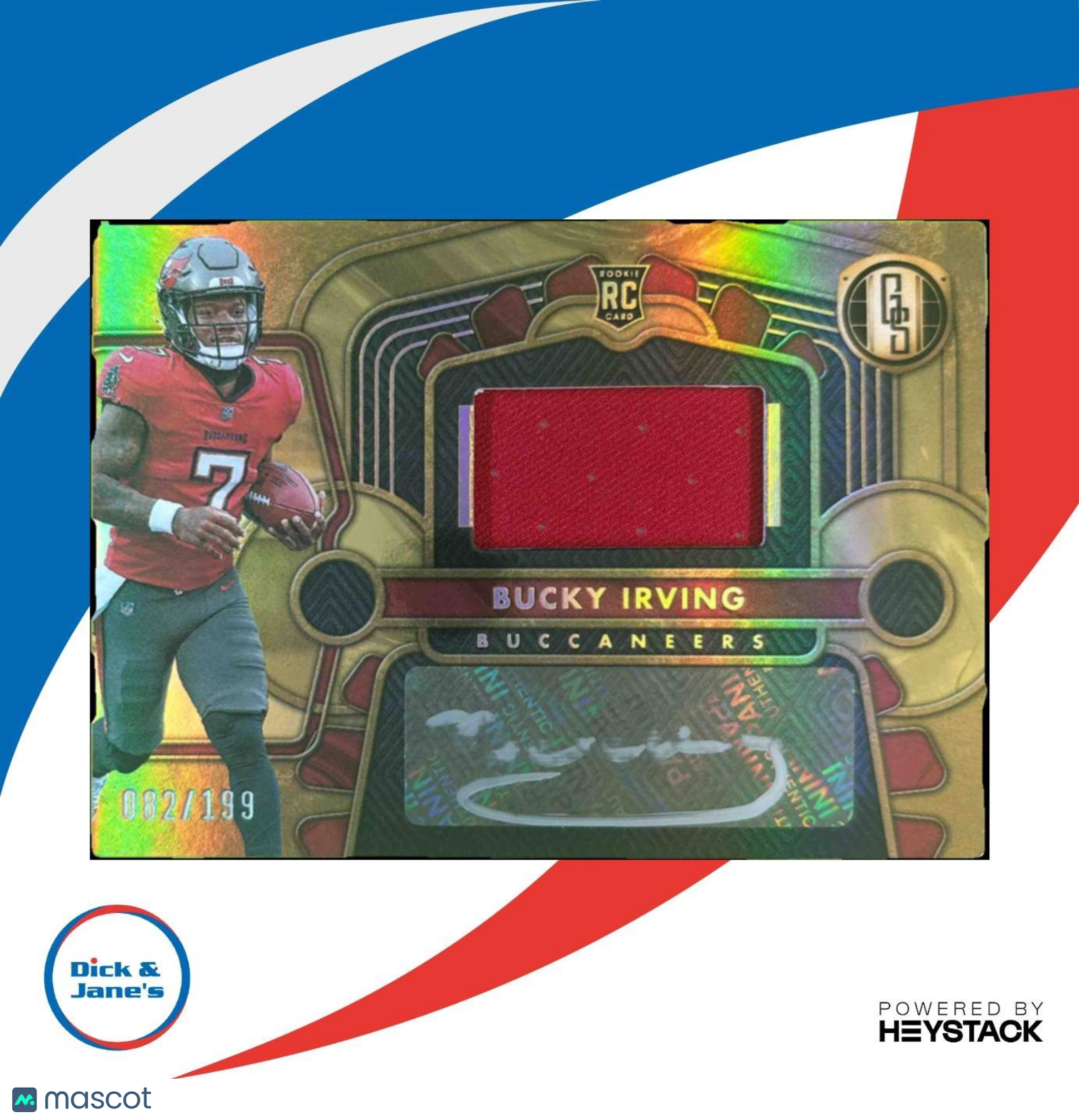 2024 Panini Gold Standard Bucky Irving Patch Auto /199 RC Tampa Bay Buccaneers - Sports Cards
