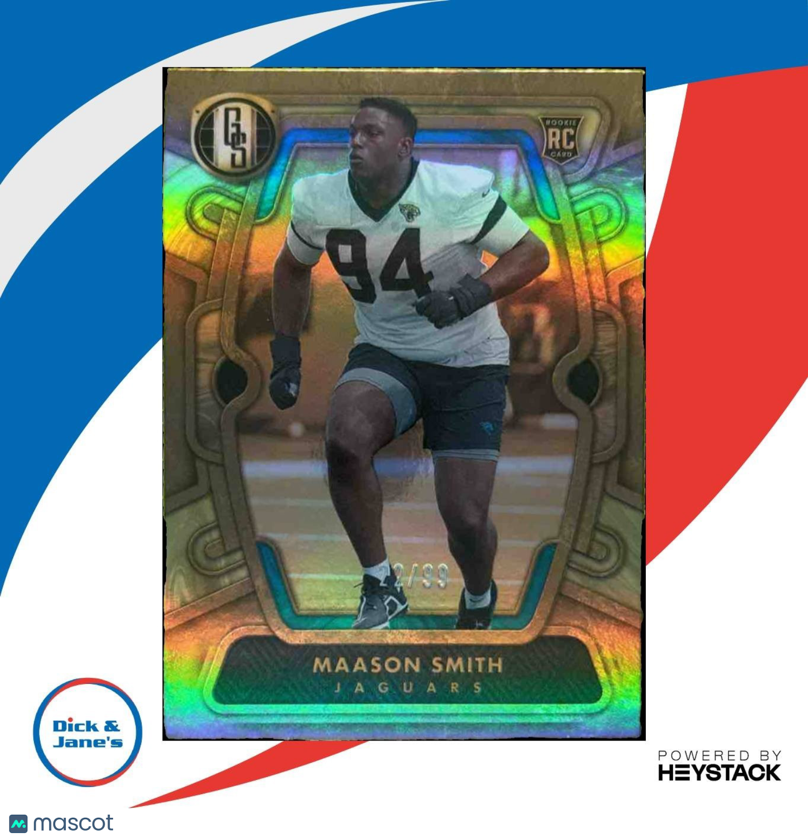 2024 Panini Gold Standard Maason Smith 22/99 #197 RC Jacksonville Jaguars - Sports Cards