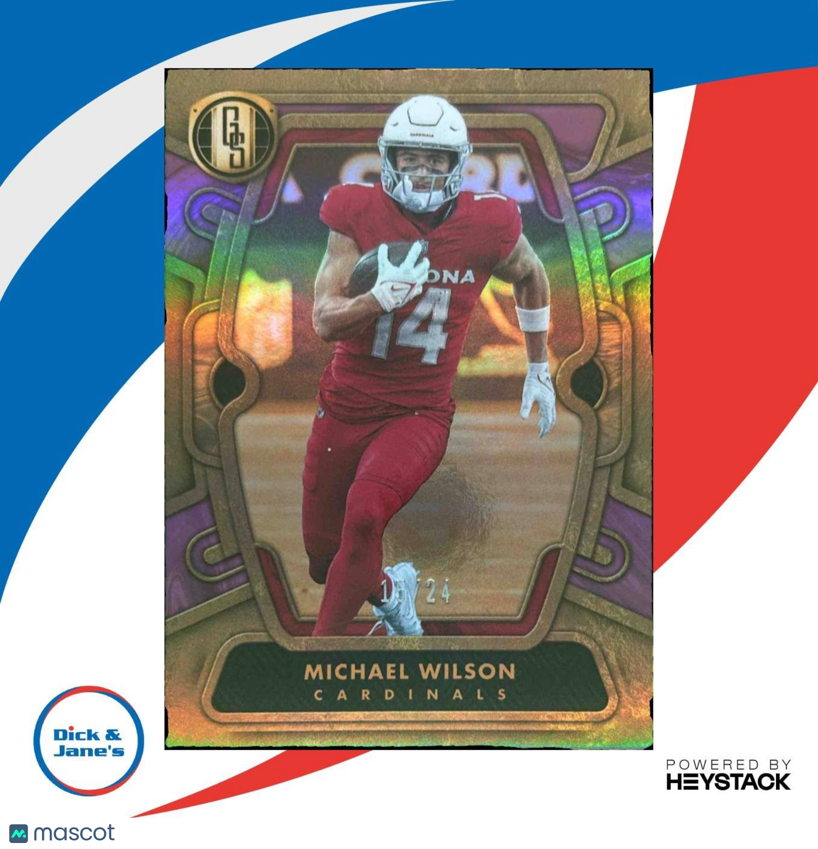 2024 Panini Gold Standard Michael Wilson Rose 15/24 #3 Arizona Cardinals - Sports Cards