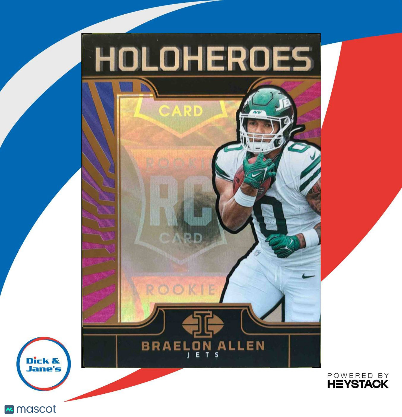 2024 Panini Illusions 32 Braelon Allen HoloHeroes Rookies Bronze New York Jets - Sports Cards