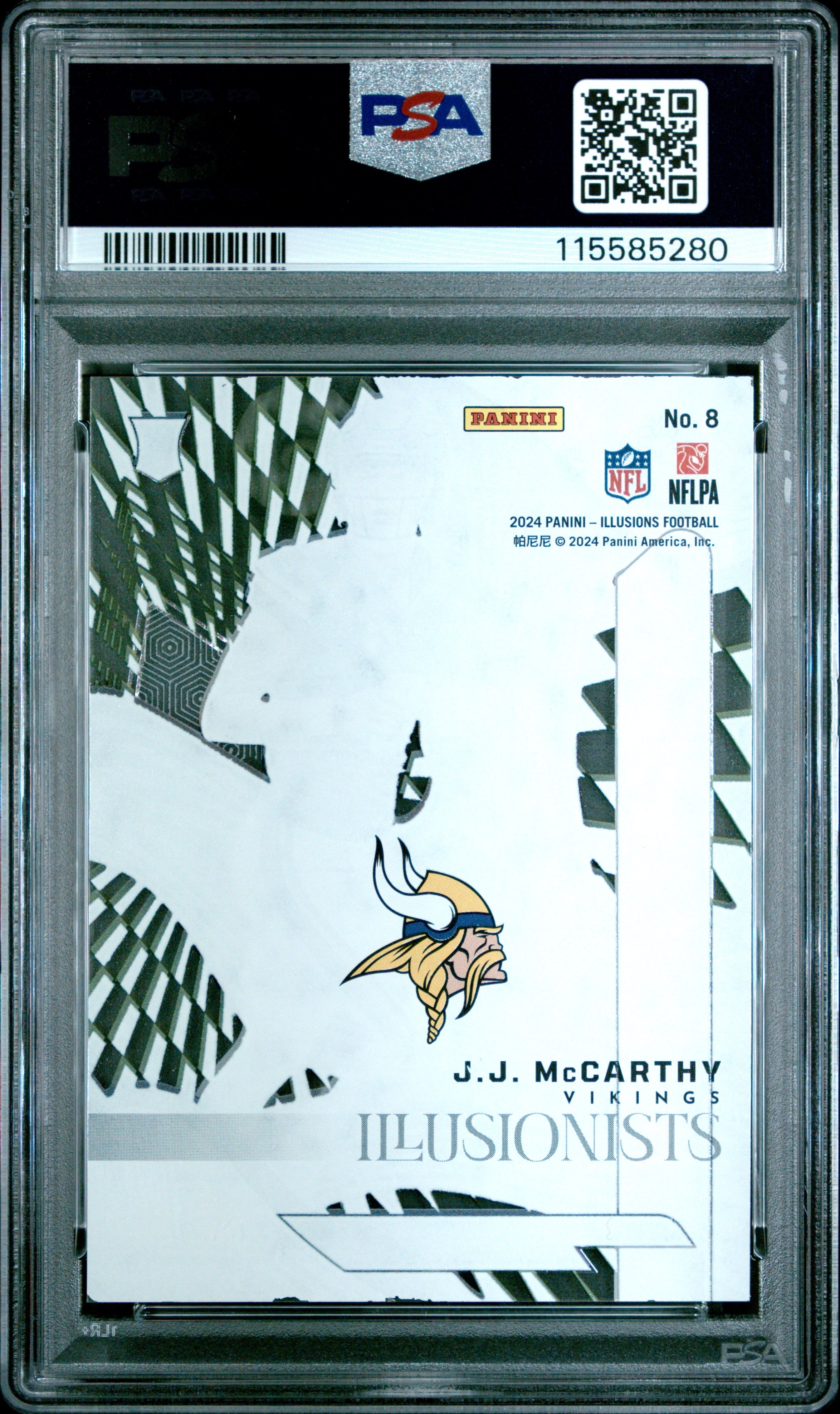 2024 Panini Illusions Illusionists JJ Mccarthy Rookie #8 PSA 9 Minnesota Vikings - Graded Sports Cards