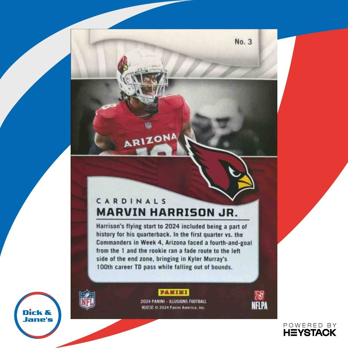 2024 Panini Illusions Marvin Harrison Jr. Orange Trophy Collection RC Cardinals - Sports Cards