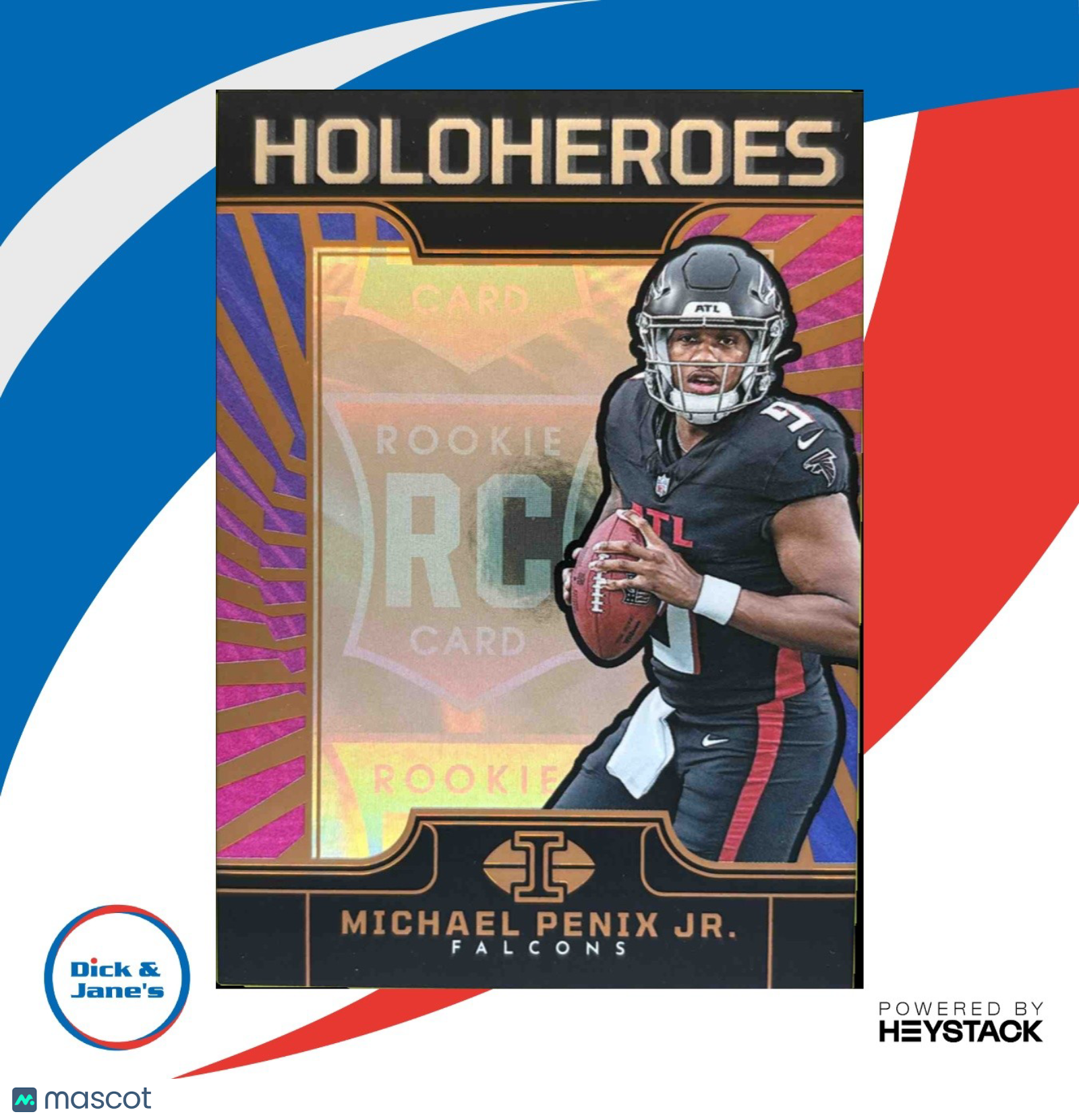 2024 Panini Illusions Michael Penix Jr. HoloHeroes Rookies #5 RC Atlanta Falcons - Sports Cards