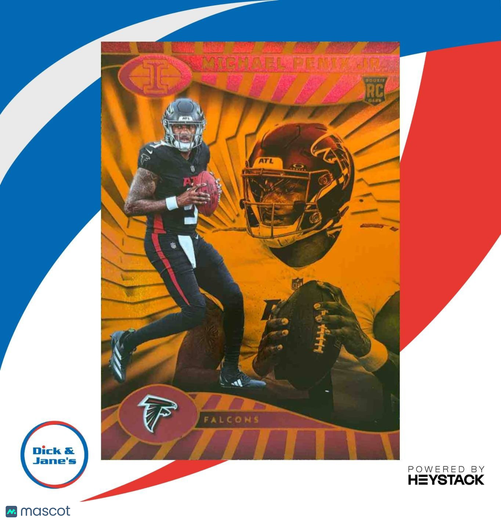 2024 Panini Illusions Michael Penix Jr. Orange Trophy Collection #4 RC Falcons - Sports Cards