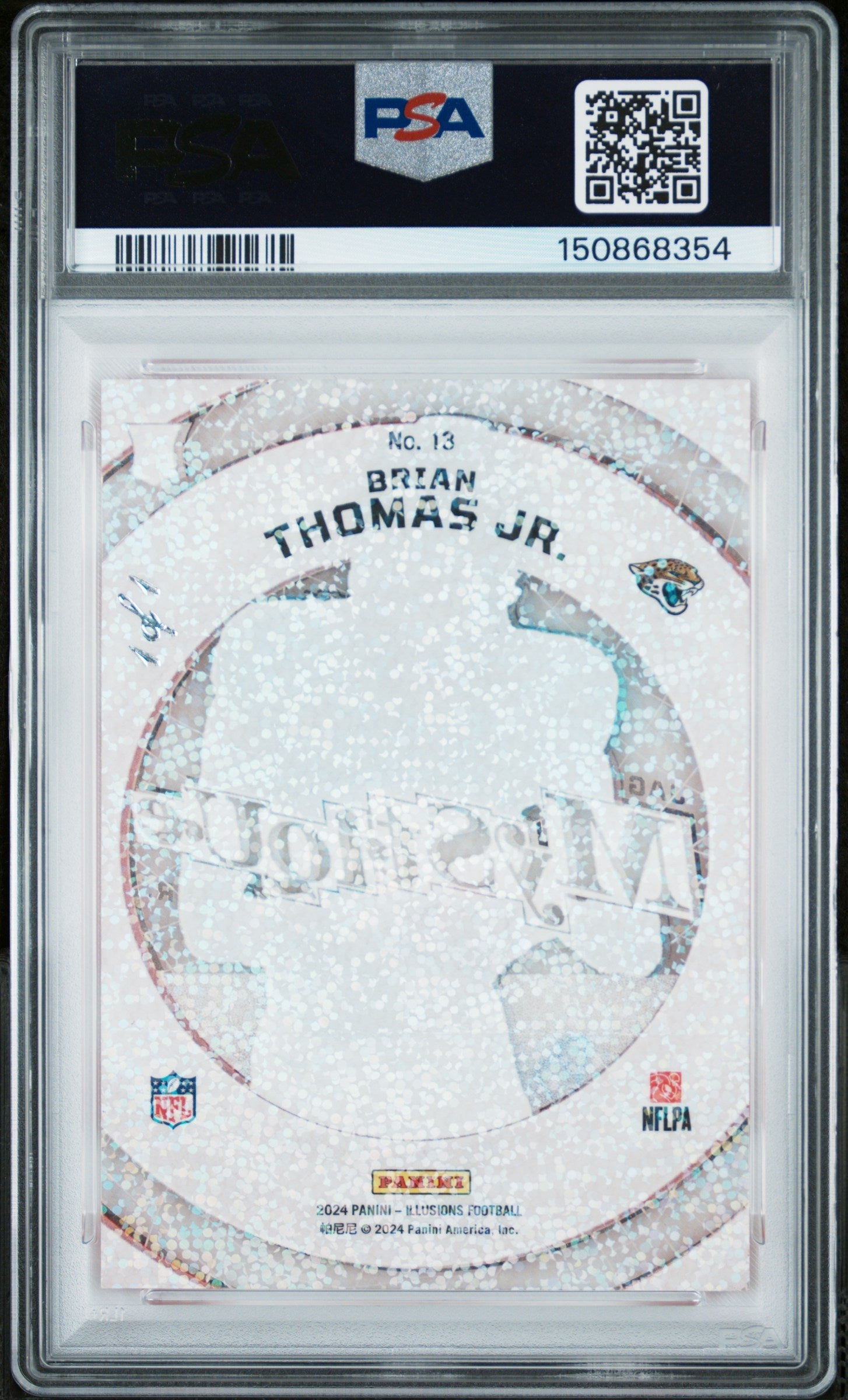 2024 Panini Illusions Mystique Brian Thomas JR. Mystq Auto Fotl 1/1 #13 PSA 10 - Graded Sports Cards