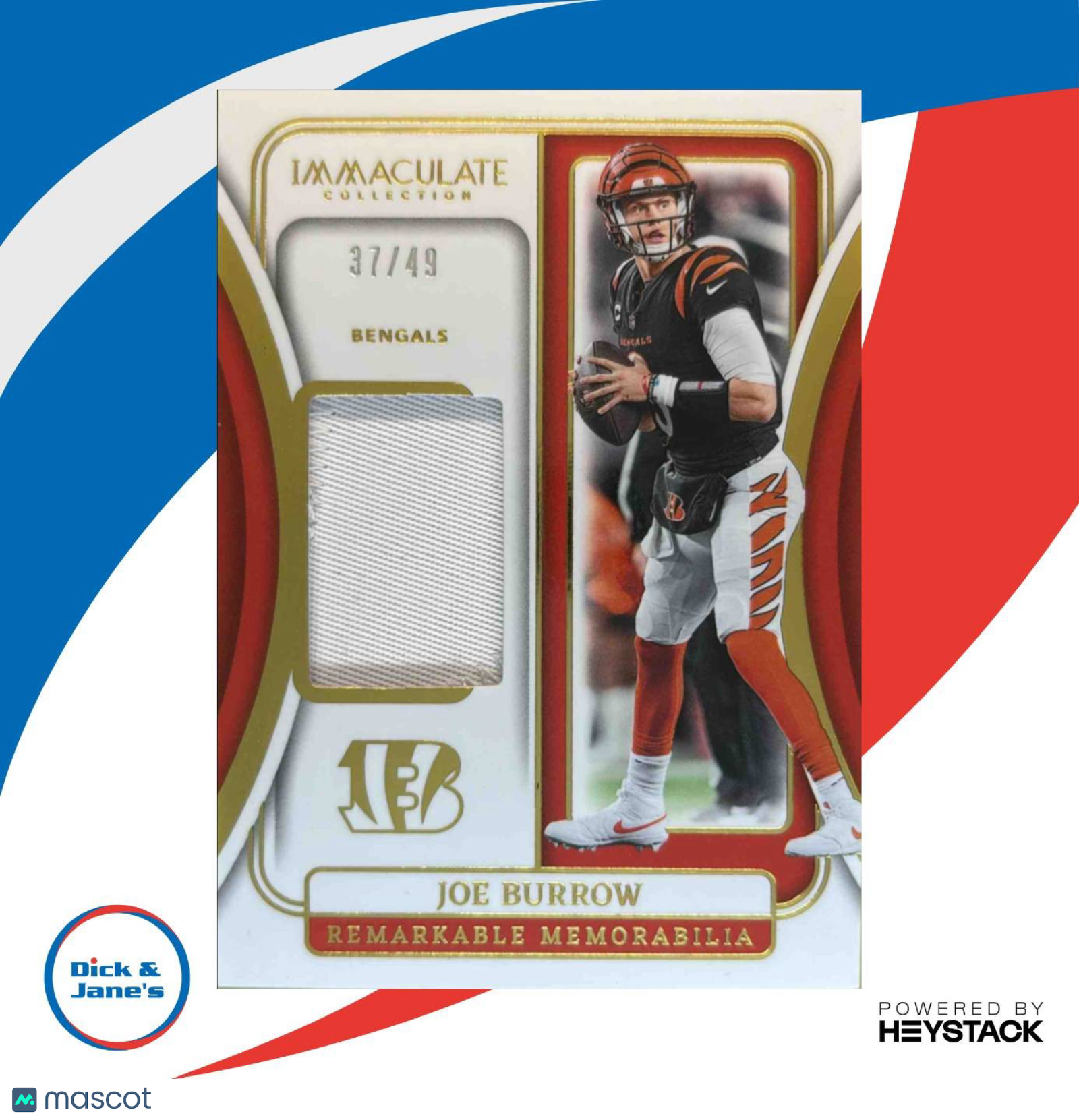 2024 Panini Immaculate Joe Burrow Remarkable Memorabilia /49 Cincinnati Bengals - Sports Cards