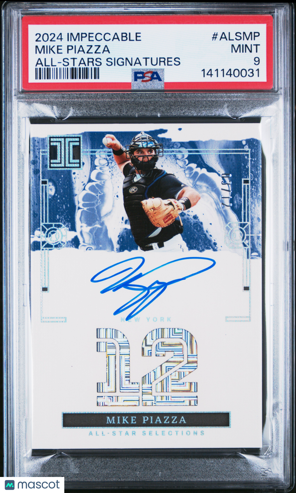 2024 Panini Impeccable Impeccable All-Stars Signatures Mike Piazza #ALSMP PSA 9 - Graded Sports Cards