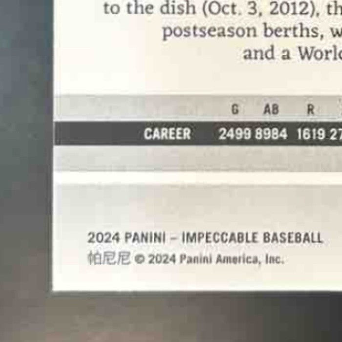 2024 Panini Impeccable Chipper Jones Holo Gold /10 #24 Atlanta Braves - Sports Cards