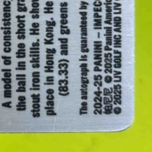 2024 Panini Impeccable LIV Golf Kevin Na Stainless Stars Auto Gold 1/10 #ST KNA Sports Cards