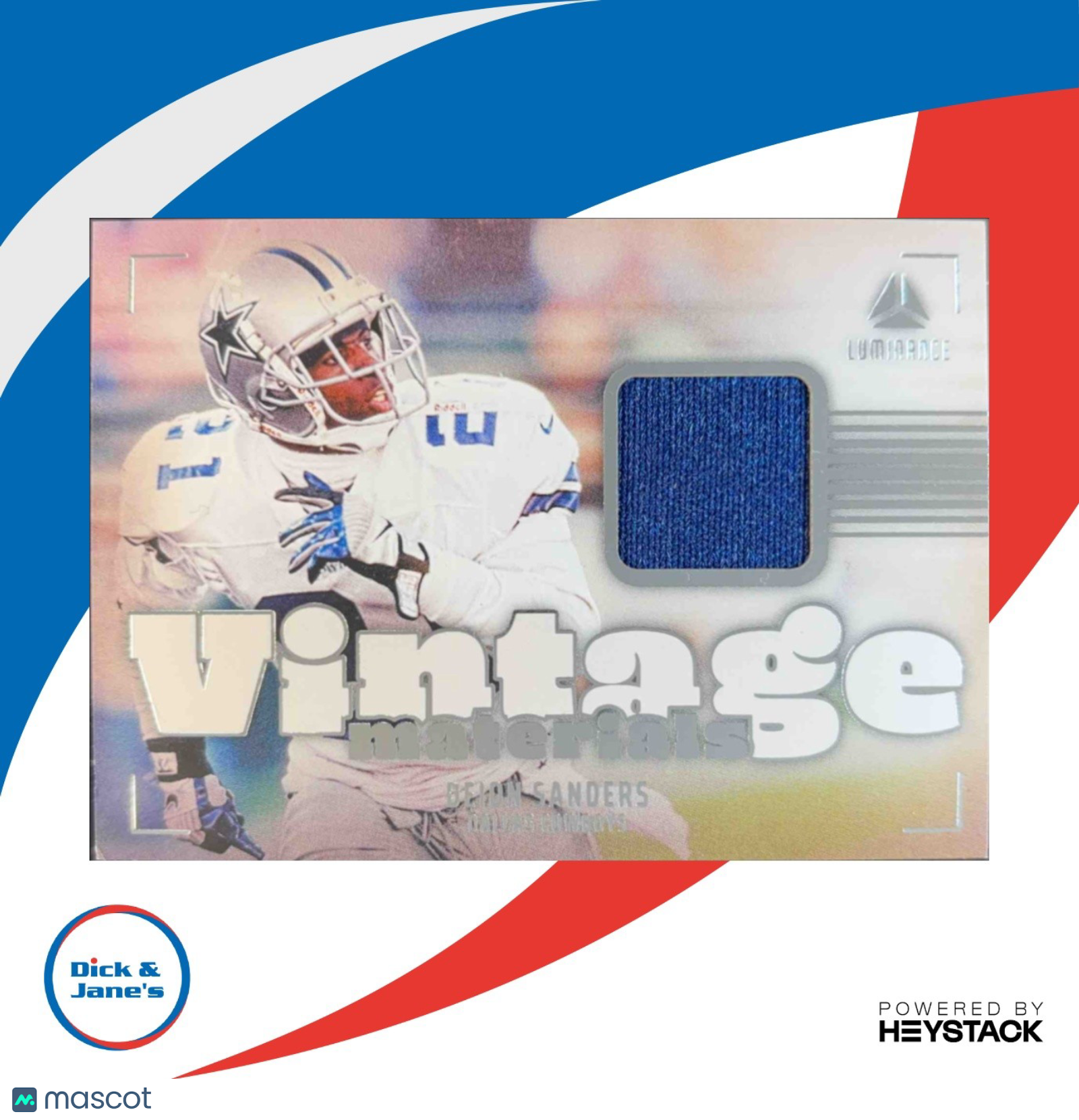 2024 Panini Luminance Deion Sanders Vintage Materials #VM-DSS MEM Dallas Cowboys - Sports Cards
