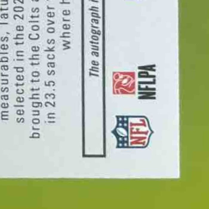 2024 Panini Luminance Laiatu Latu Year One Signatures RPS Auto RC Colts - Sports Cards