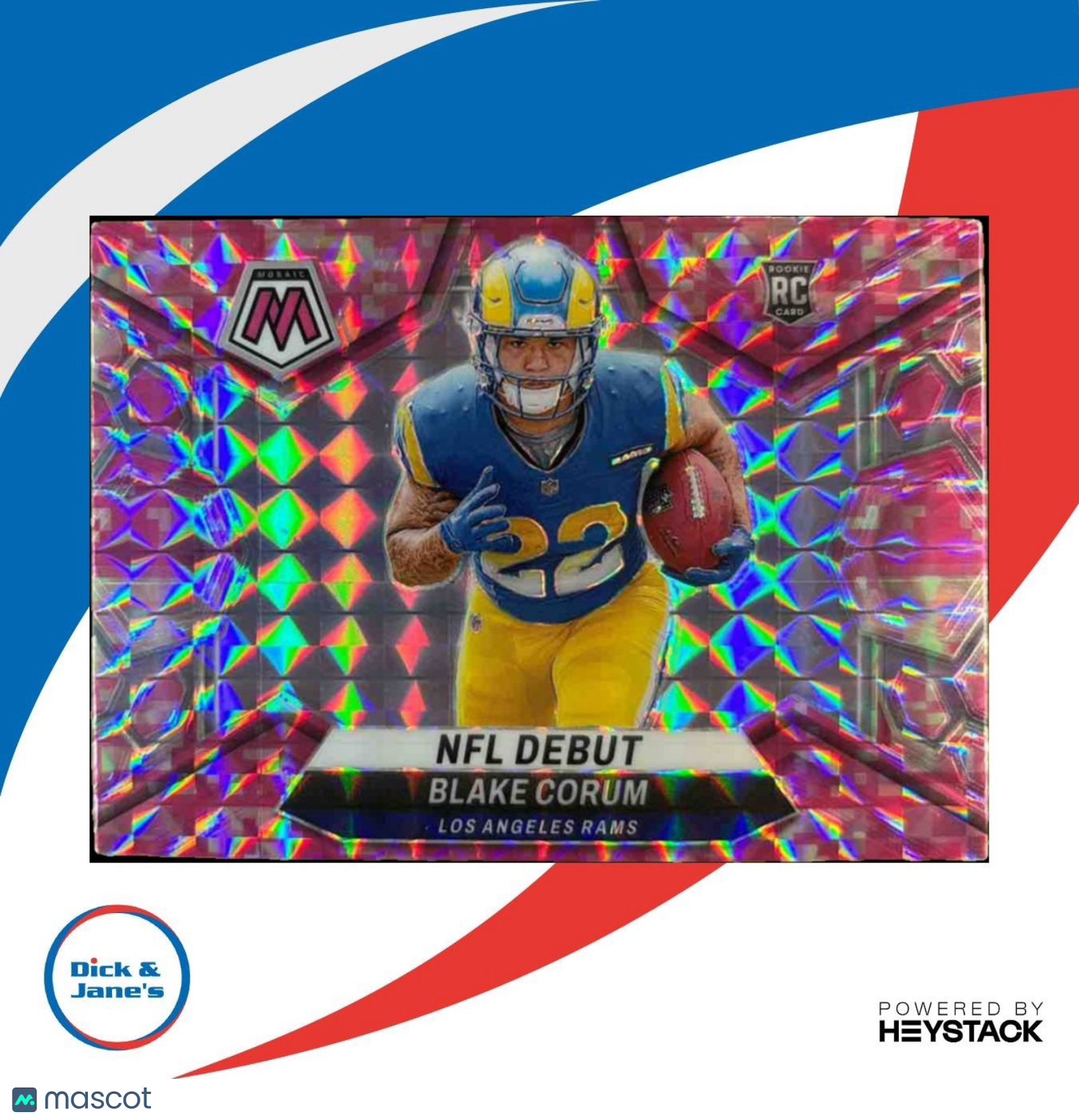 2024 Panini Mosaic Blake Corum Camo Pink Prizm #278 RC Los Angeles Rams - Sports Cards