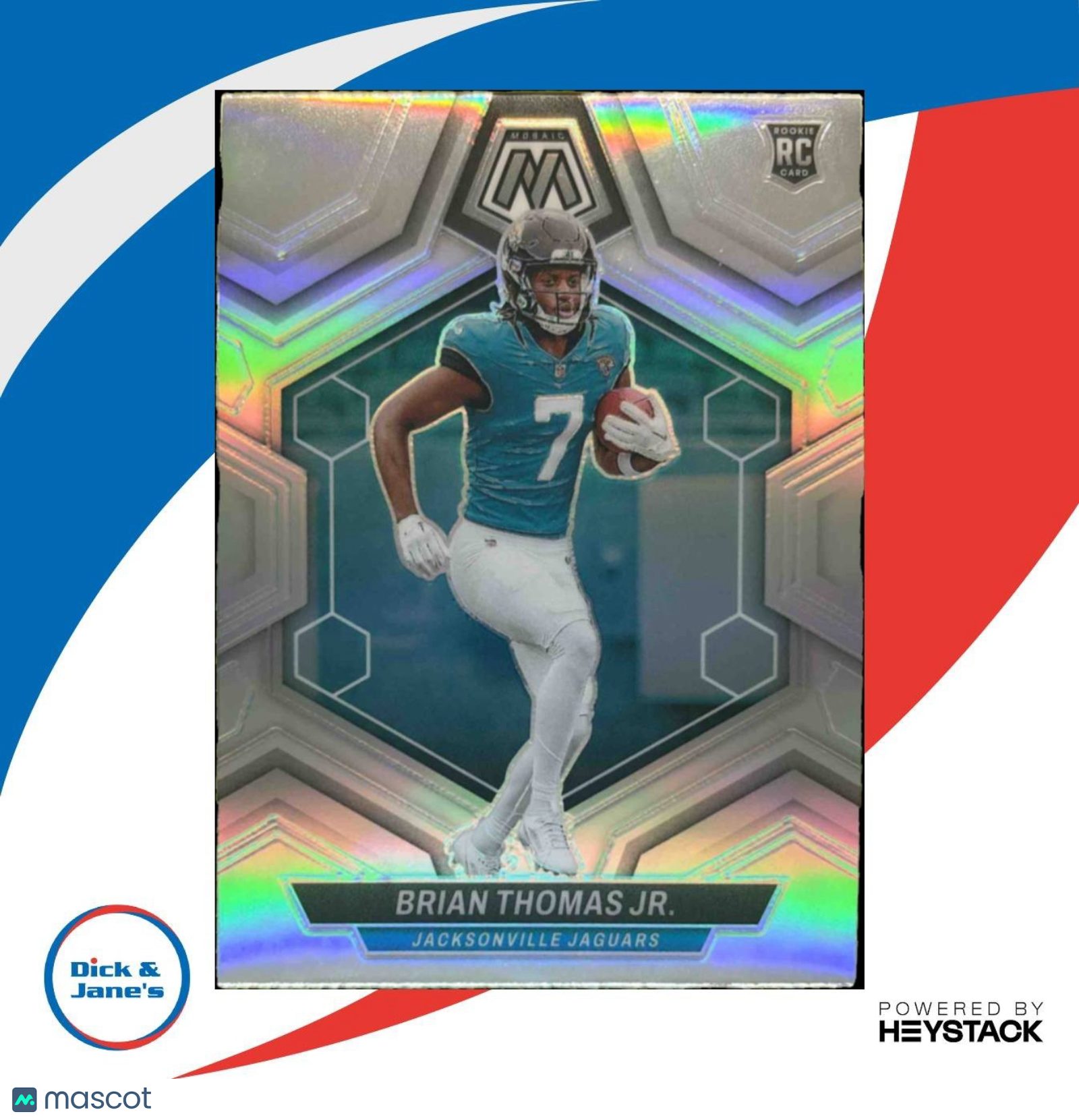 2024 Panini Mosaic Brian Thomas Jr. Silver Prizm #323 RC Jacksonville Jaguars - Sports Cards