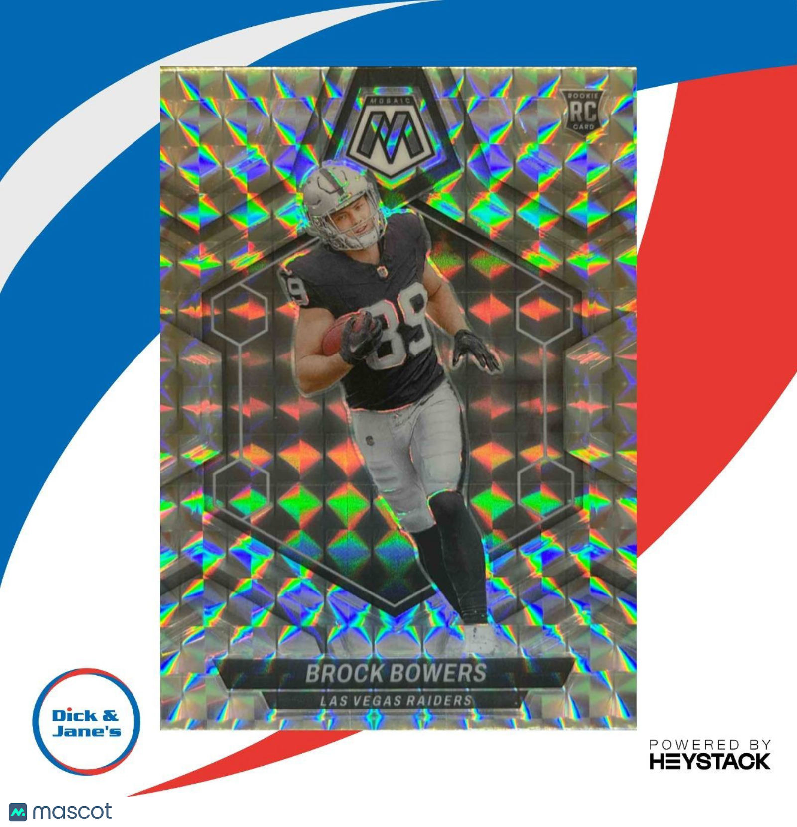 2024 Panini Mosaic Brock Bowers Mosaic Prizm #313 RC Las Vegas Raiders - Sports Cards
