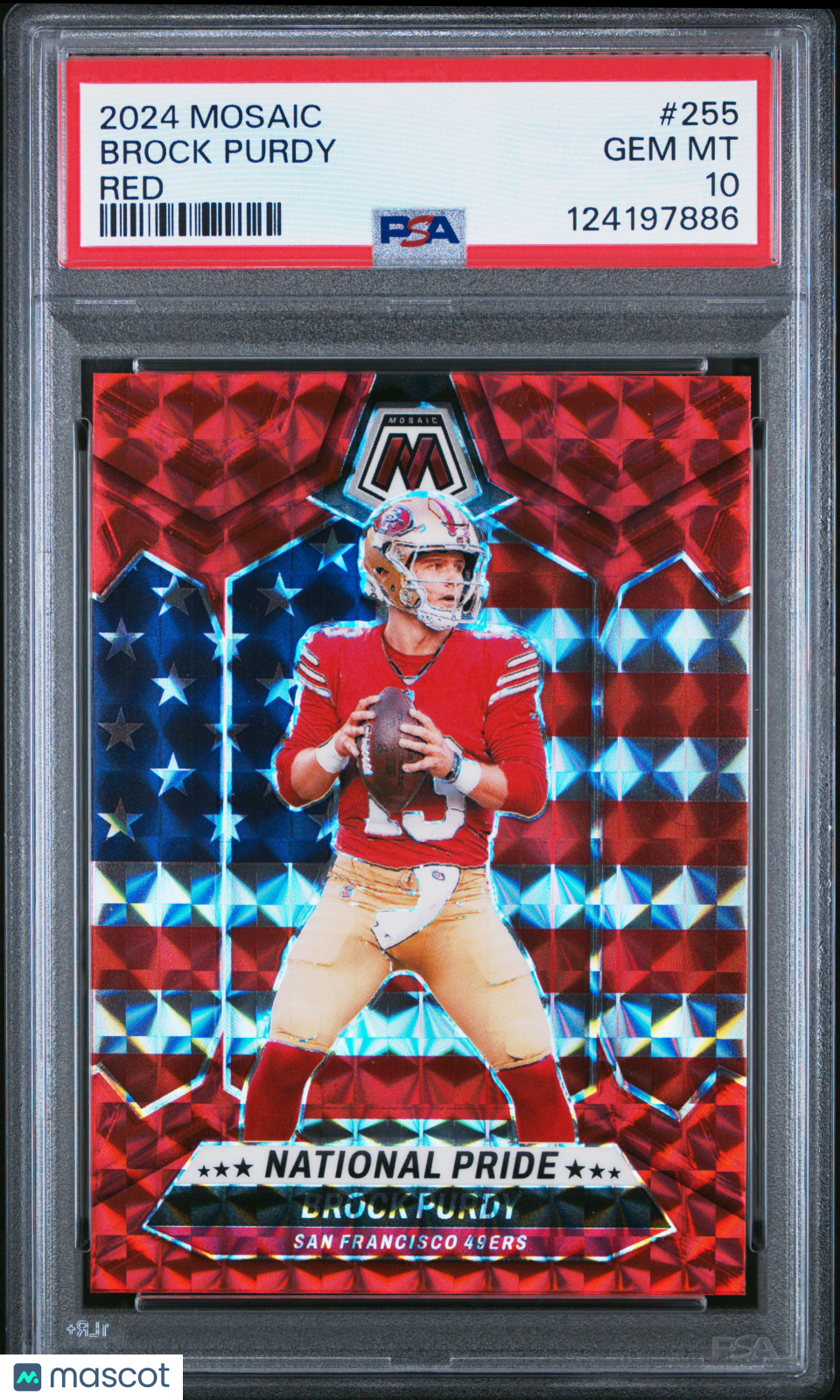 2024 Panini Mosaic Brock Purdy Red #255 PSA 10 - Graded Sports Cards