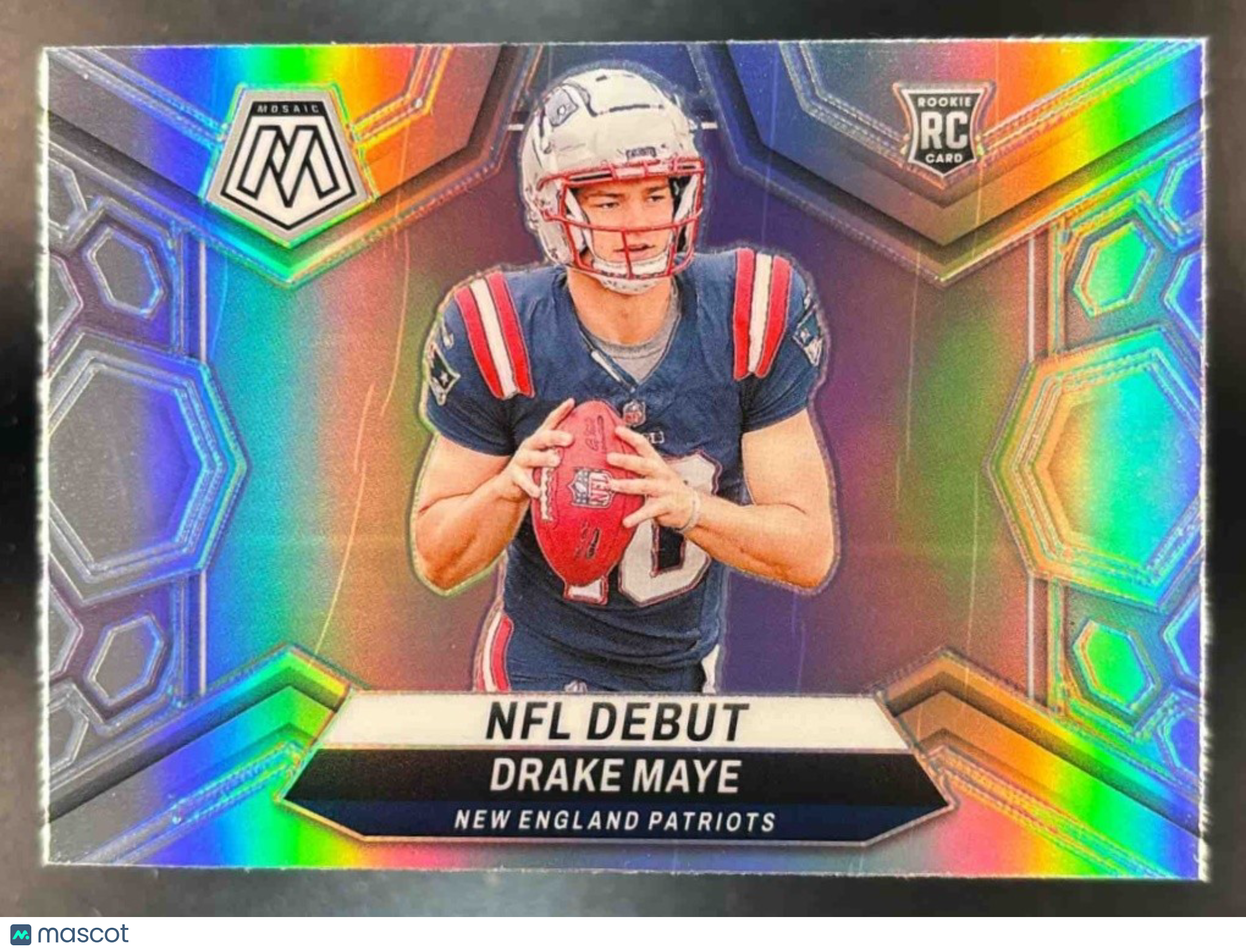 2024 Panini Mosaic Drake Maye Silver Prizm #273 RC NFL Debut Patriots - Sports Cards