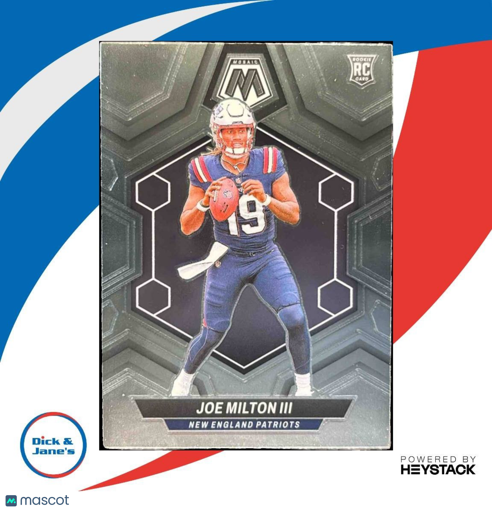 2024 Panini Mosaic Joe Milton III #397 RC New England Patriots - Sports Cards
