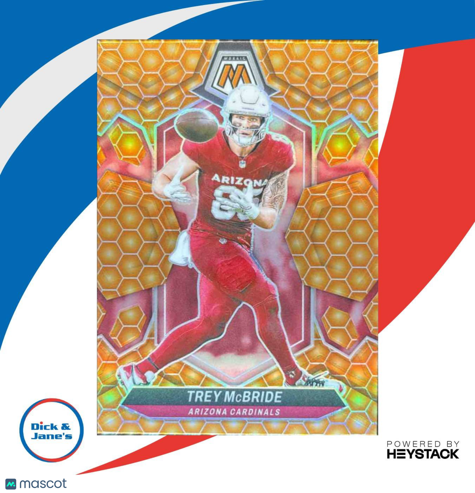 2024 Panini Mosaic Trey McBride Honeycomb Prizm #5 Arizona Cardinals - Sports Cards