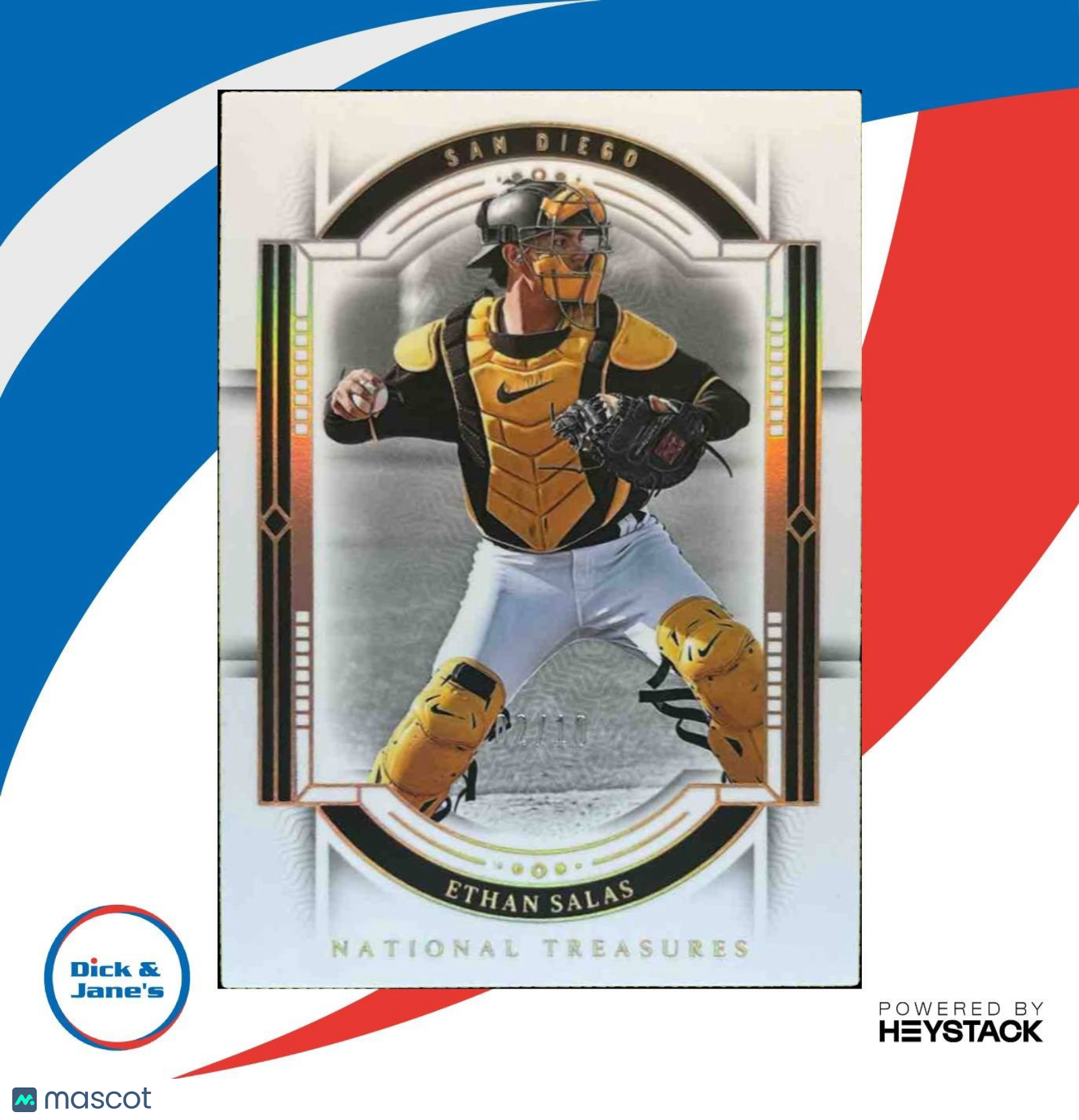 2024 Panini National Treasures Ethan Salas /10 #70 San Diego Padres - Sports Cards