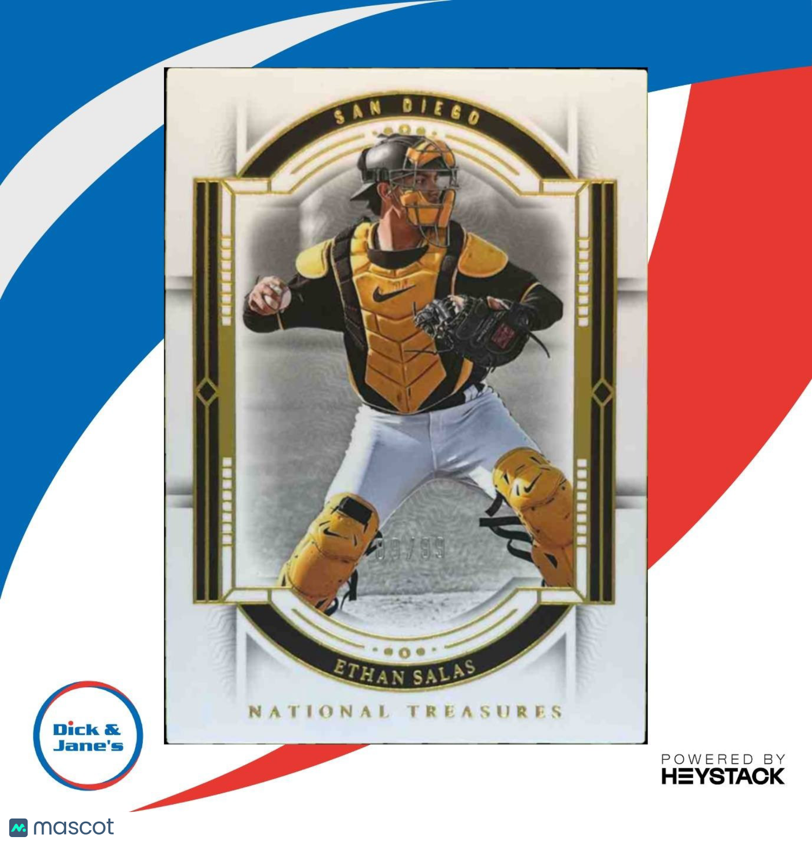 2024 Panini National Treasures Ethan Salas 8/99 #70 San Diego Padres - Sports Cards