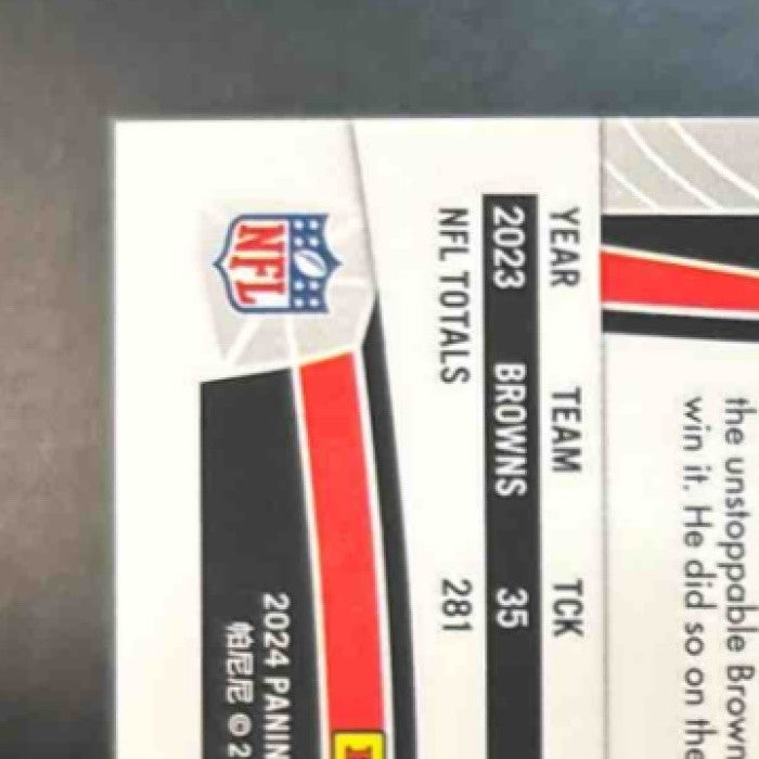 2024 Panini Obsidian Myles Garrett International #43 Cleveland Browns - Sports Cards