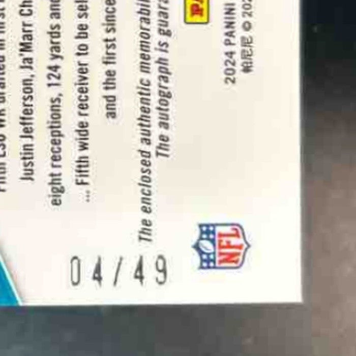 2024 Panini Phoenix Brian Thomas Jr. Rookie Phenom Patch Auto Blue /49 RC Jaguar - Sports Cards