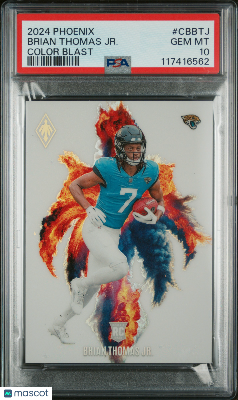 2024 Panini Phoenix Color Blast Brian Thomas JR. Rookie #CBBTJ PSA 10 GEM MINT - Graded Sports Cards