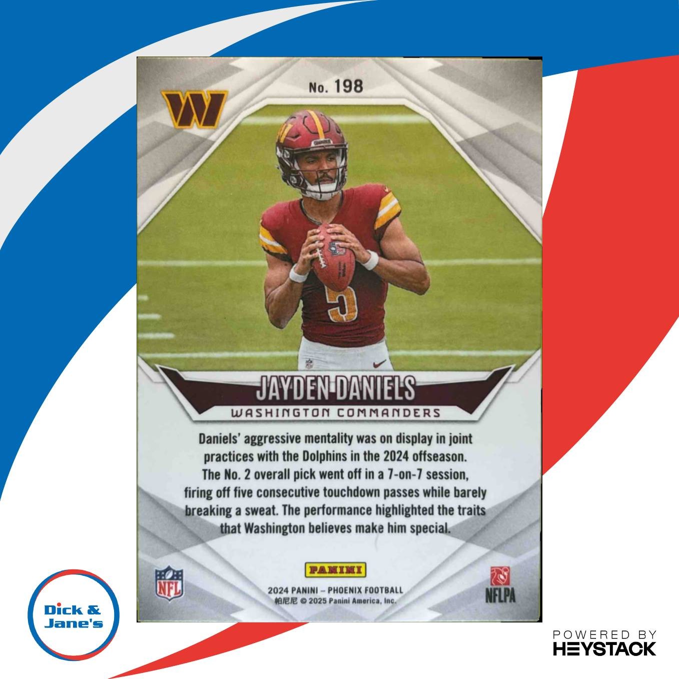 2024 Panini Phoenix Jayden Daniels Hyper #198 RC Washington Commanders - Sports Cards