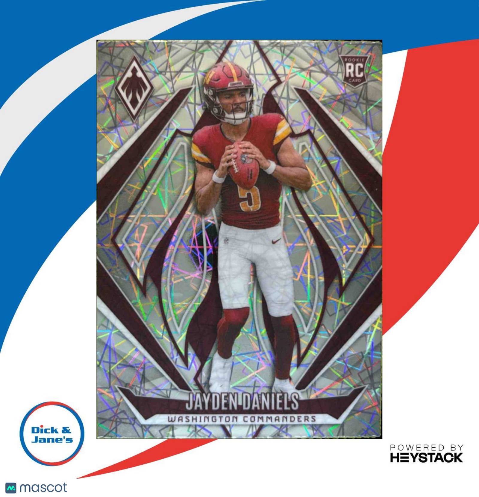 2024 Panini Phoenix Jayden Daniels Hyper #198 RC Washington Commanders - Sports Cards