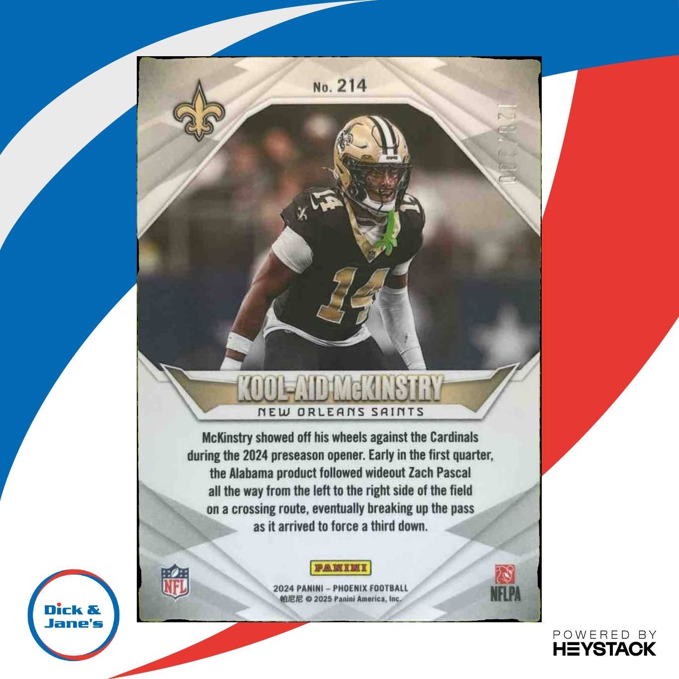 2024 Panini Phoenix Kool-Aid McKinstry Pulsar 128/200 #214 RC New Orleans Saints - Sports Cards
