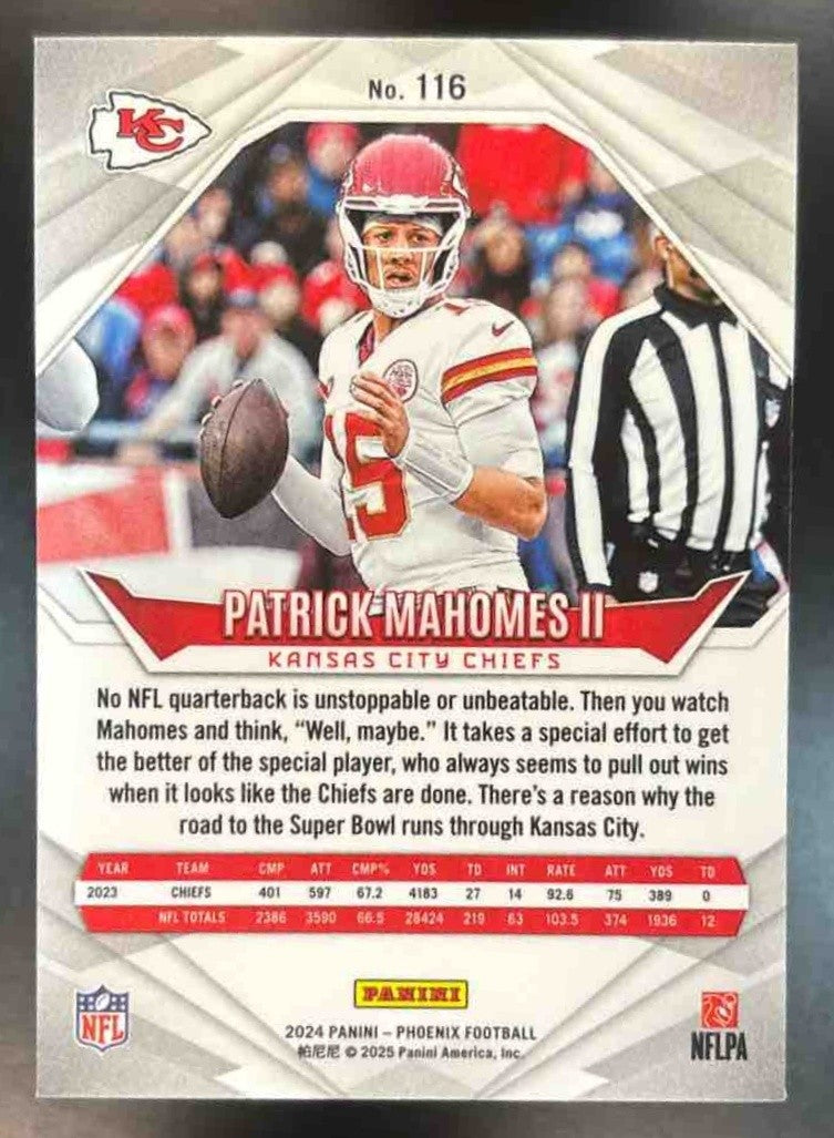2024 Panini Phoenix Patrick Mahomes II International #116 Kansas City Chiefs - Sports Cards