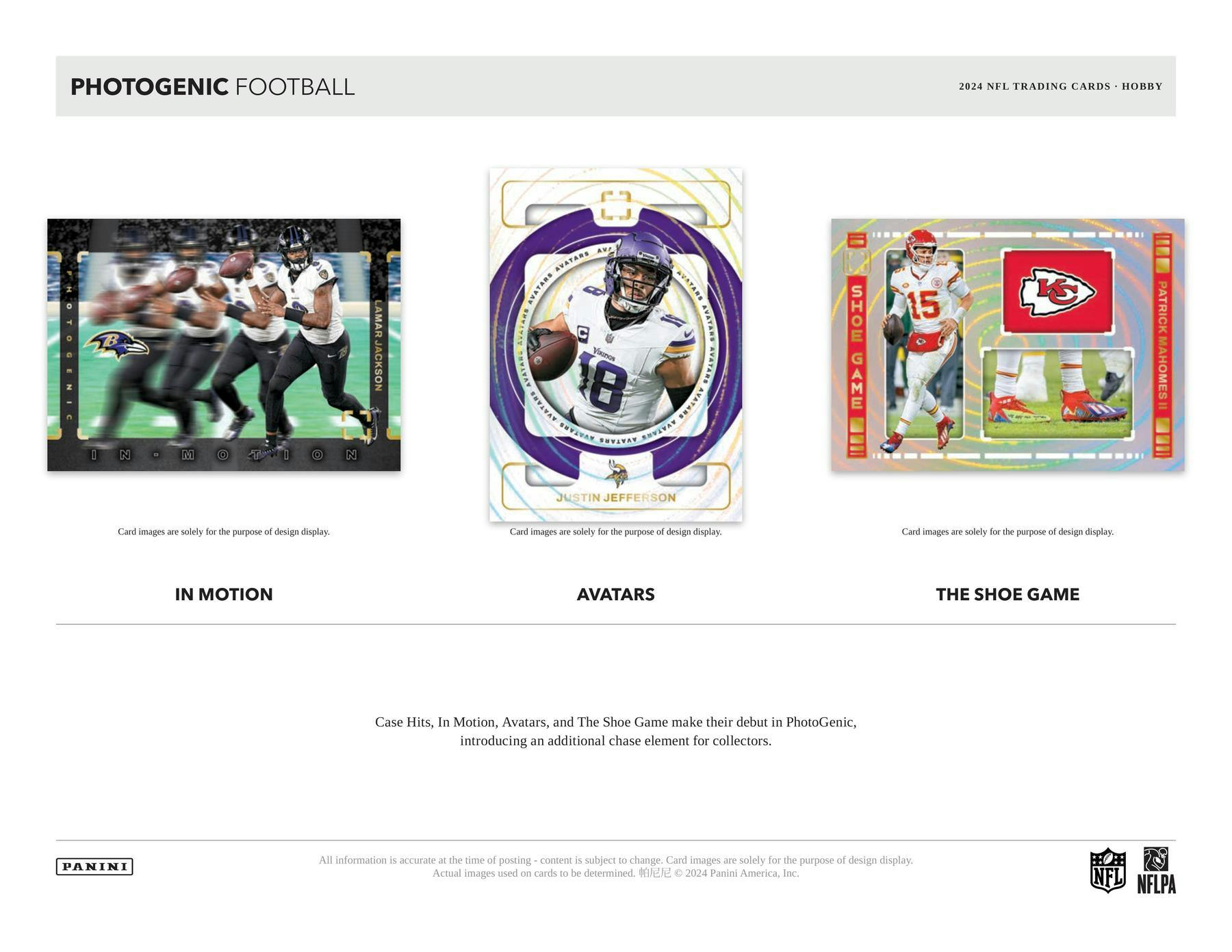 2024 Panini Photogenic Football Hobby Box (1 Auto) Debut Edition - NFL Hobby Box