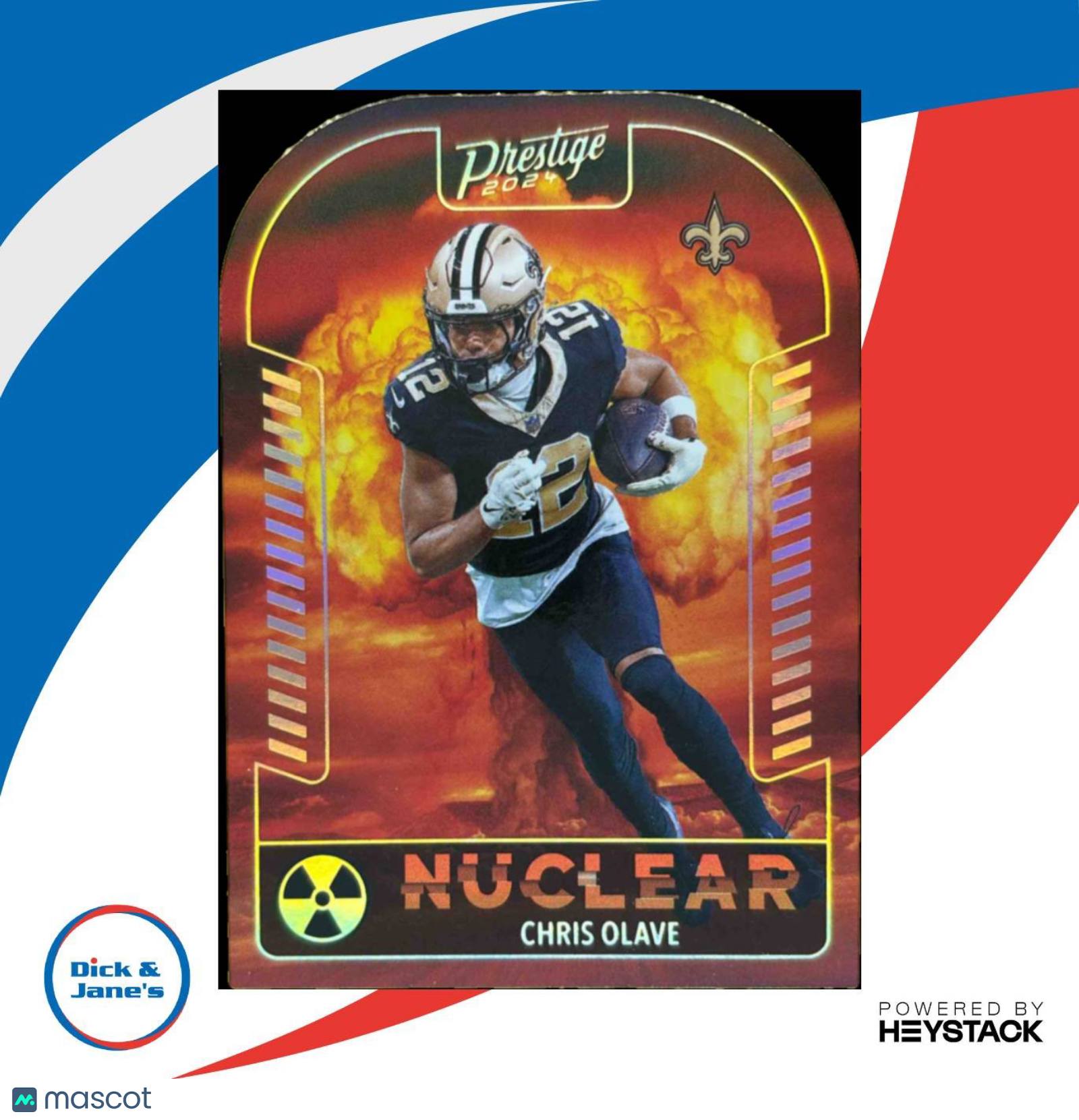 2024 Panini Prestige Chris Olave Nuclear #N-COE New Orleans Saints - Sports Cards