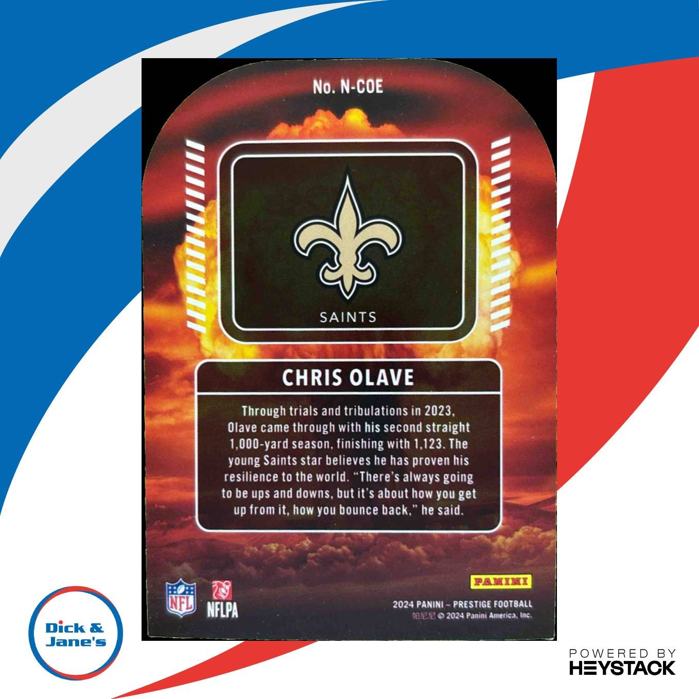 2024 Panini Prestige Chris Olave Nuclear #N-COE New Orleans Saints - Sports Cards