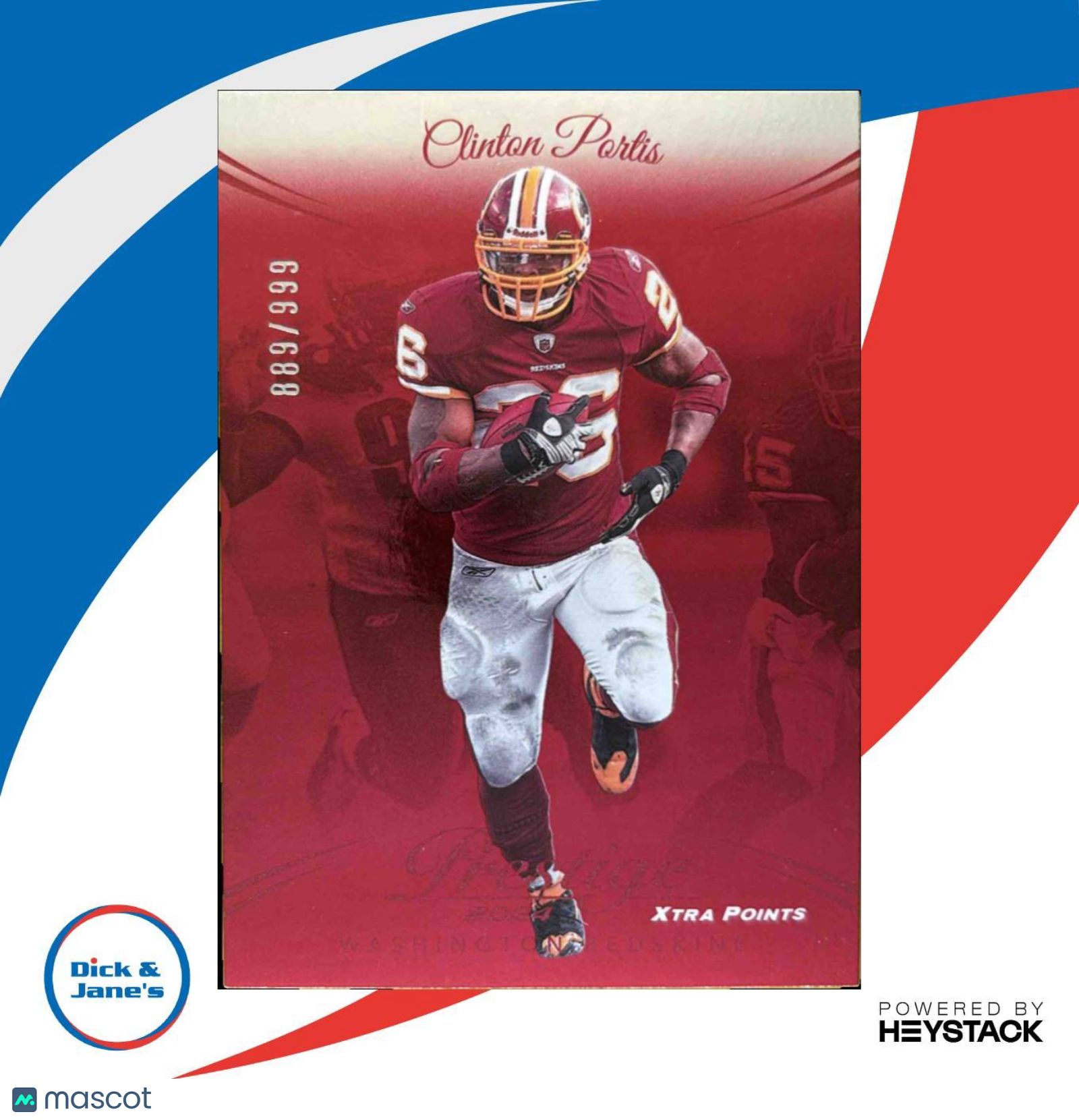 2024 Panini Prestige Clinton Portis Red Xtra Point /999 #299 Washington Redskins - Sports Cards